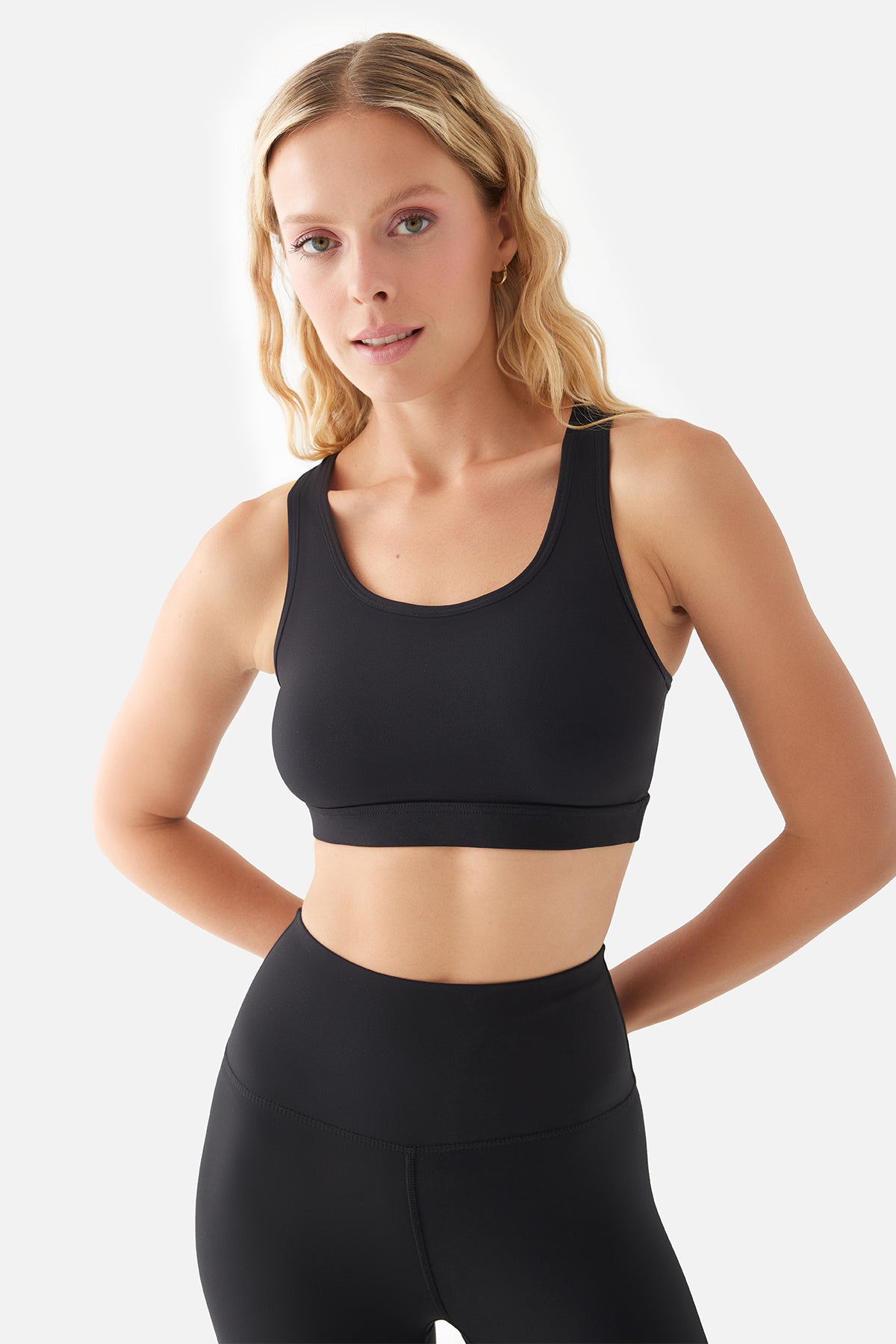 Anna Comfylux Orta Destekli Siyah Spor Bra