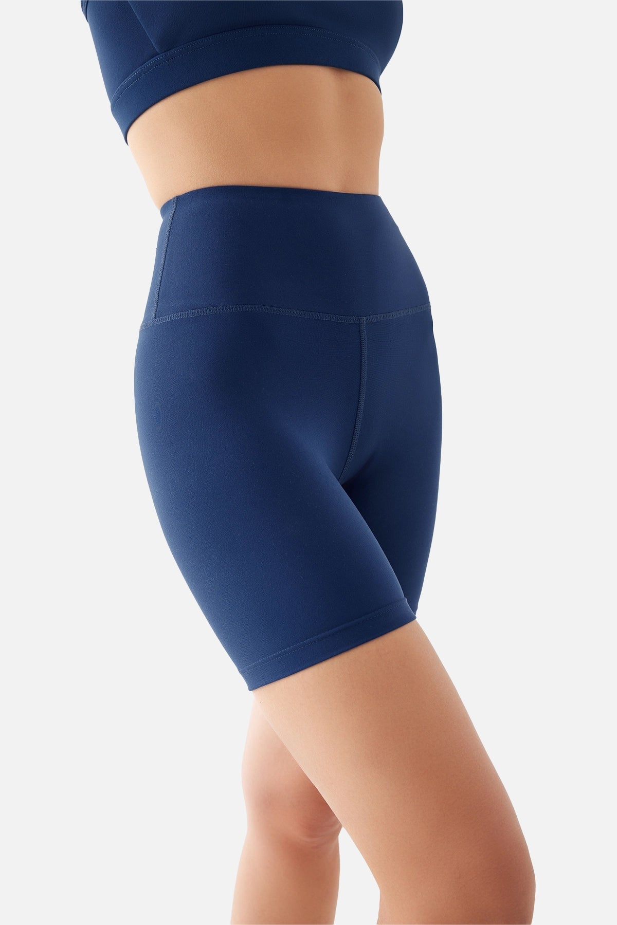 Anna Comfylux Yüksek Bel Biker Lacivert Spor Tayt