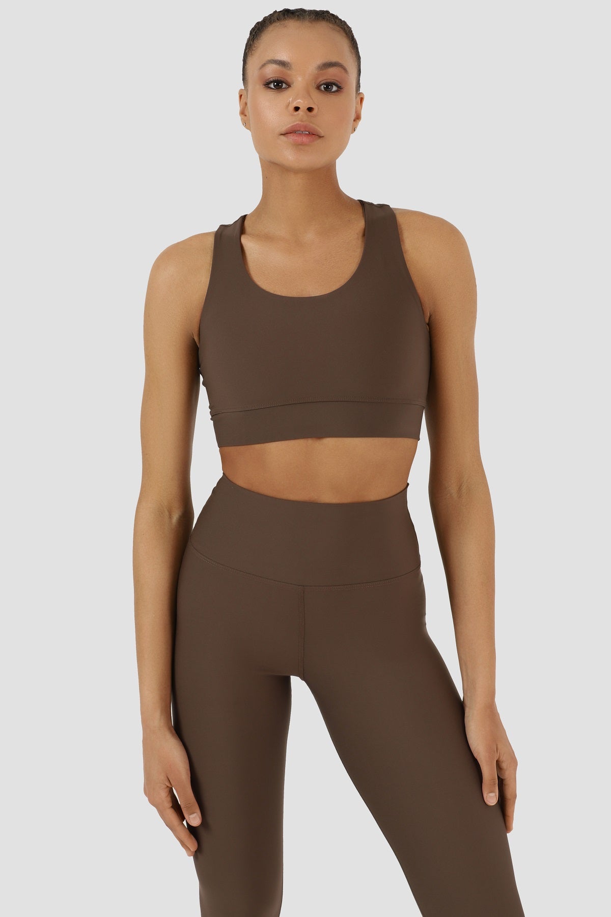 Cross Strap Acı Kahve Spor Büstiyer