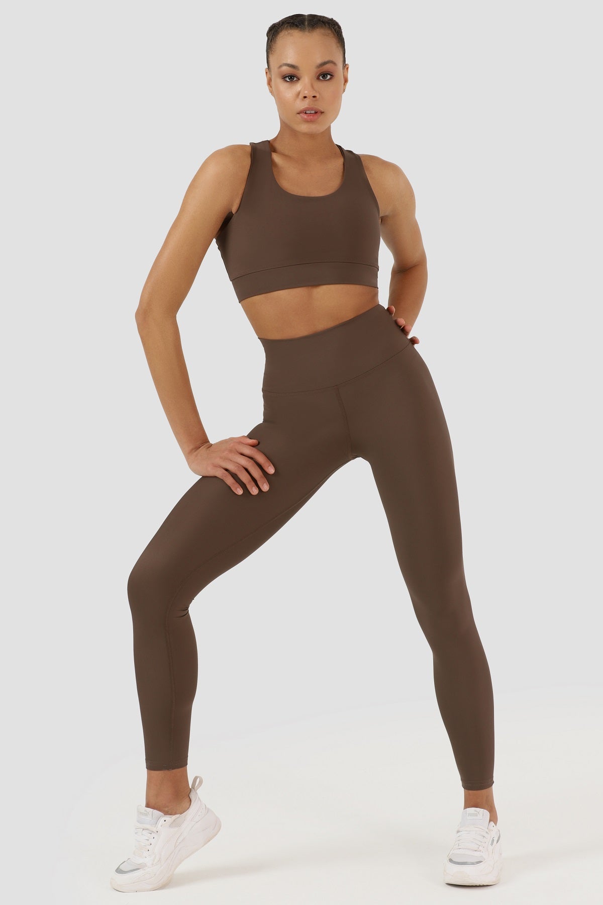 Cross Strap Acı Kahve Spor Büstiyer