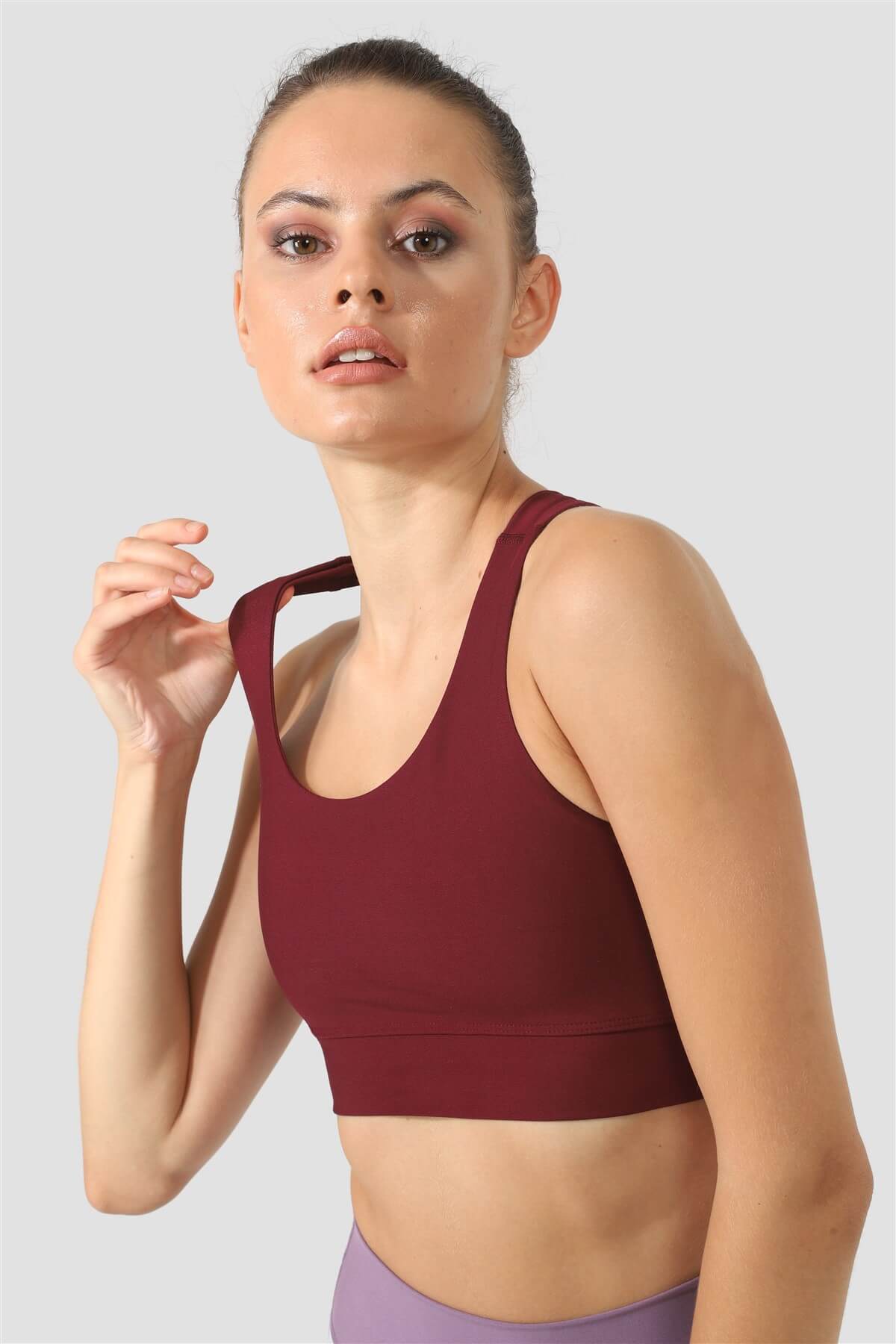 Cross Strap Vişne Spor Büstiyer