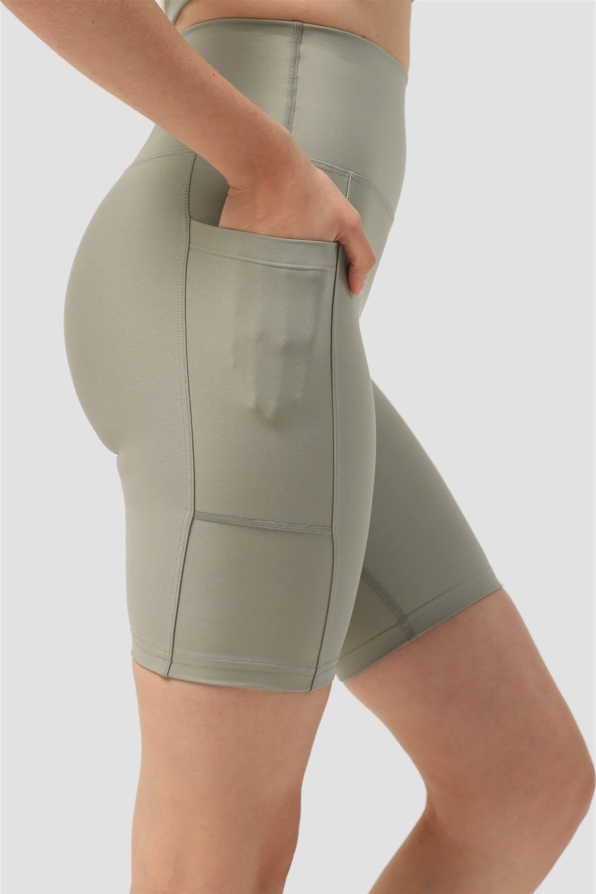 Dizüstü Cepli Açık Yeşil Sport Tayt