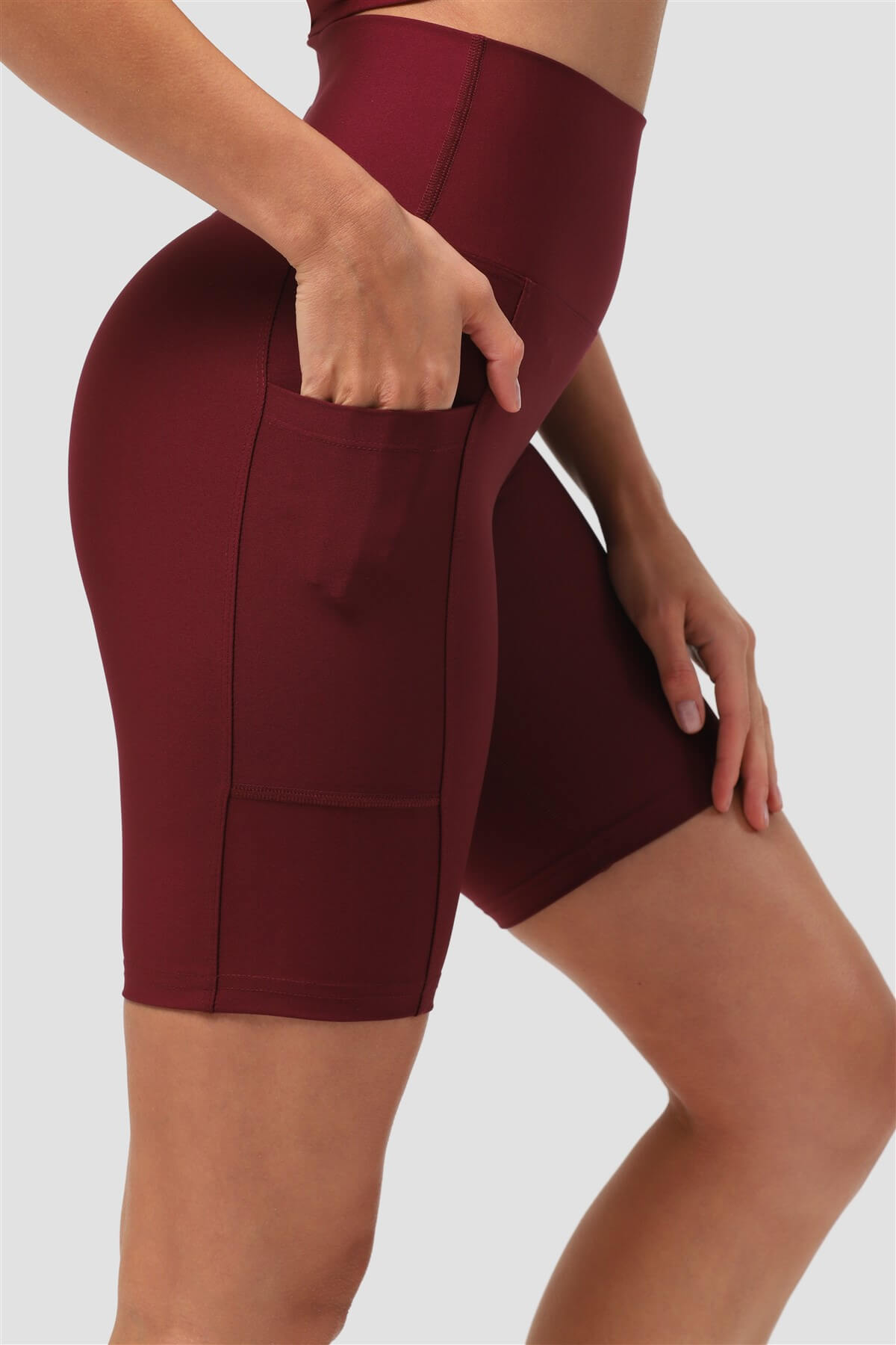 Dizüstü Cepli Vişne Spor Tayt