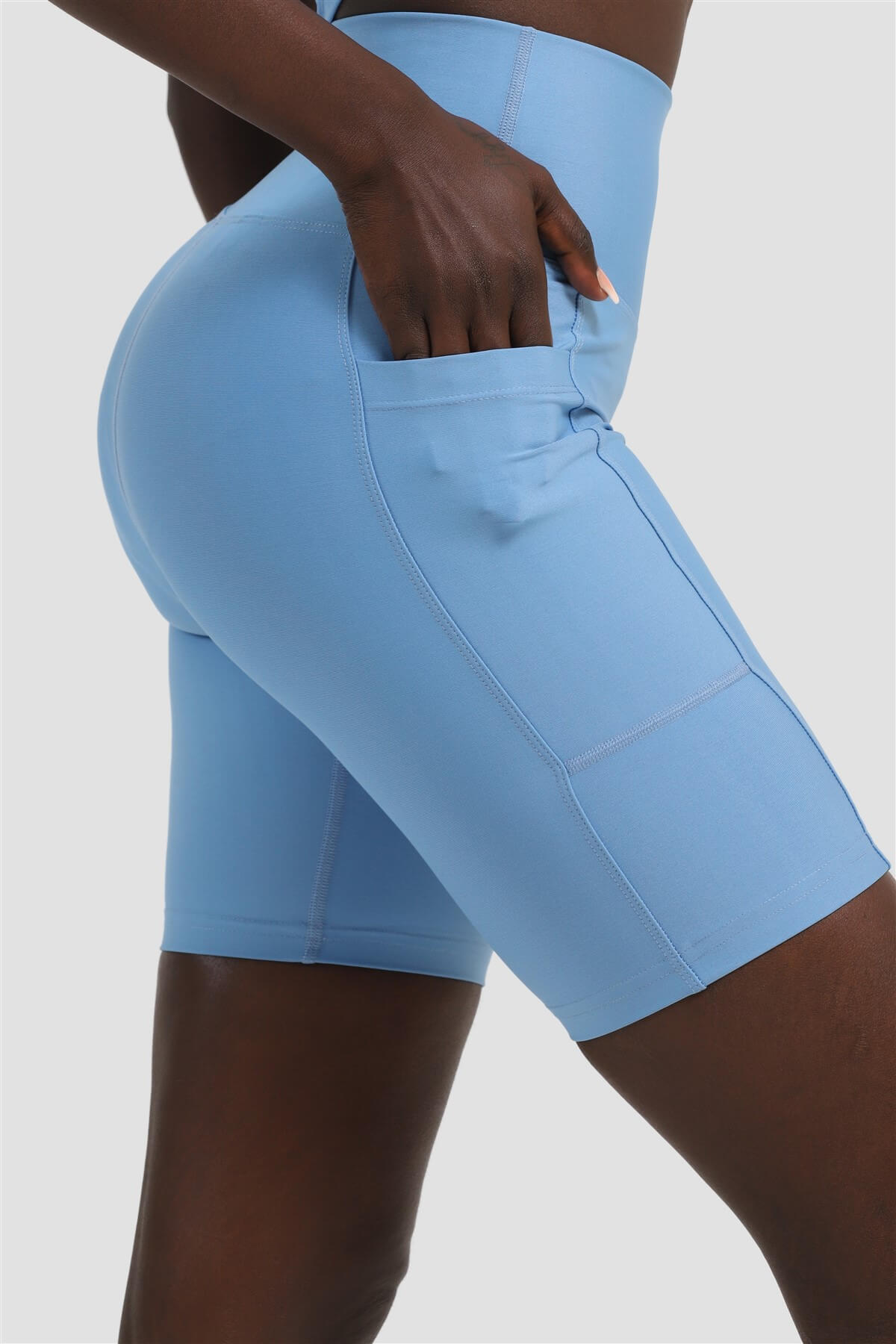 Dizüstü Cepli Mavi Sport Tayt