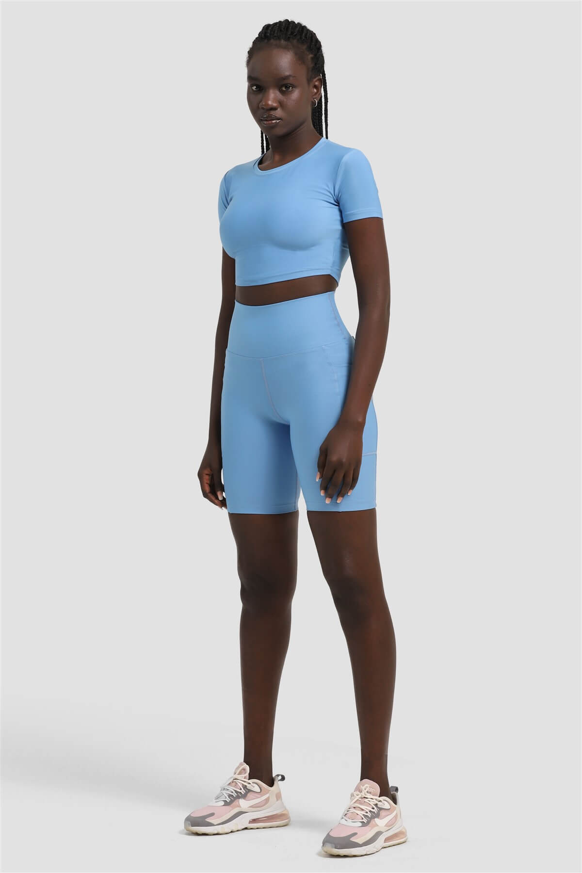 Dizüstü Cepli Mavi Sport Tayt