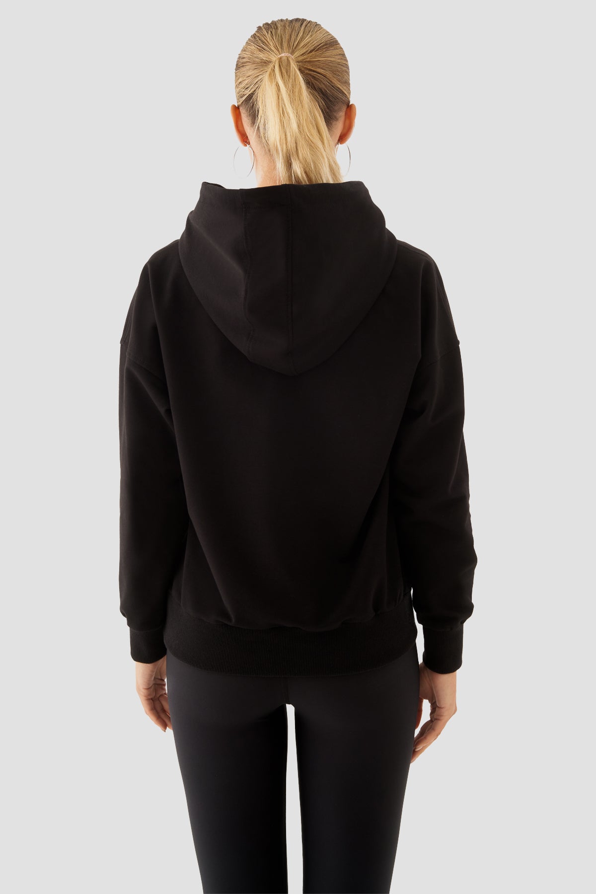 Fiona Oversize Cepli Siyah Hoodie