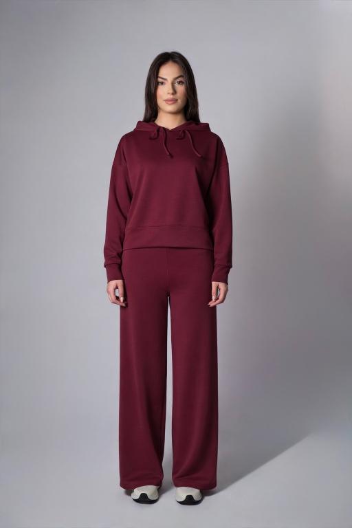 Jade Rahat Kesim Bol Paça Modal Bordo Pantolon