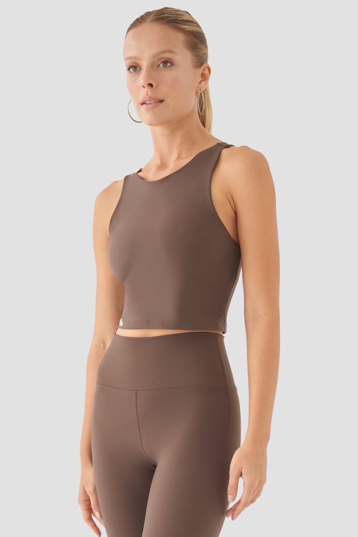 Jane Orta Destekli Acı Kahve Spor Büstiyer