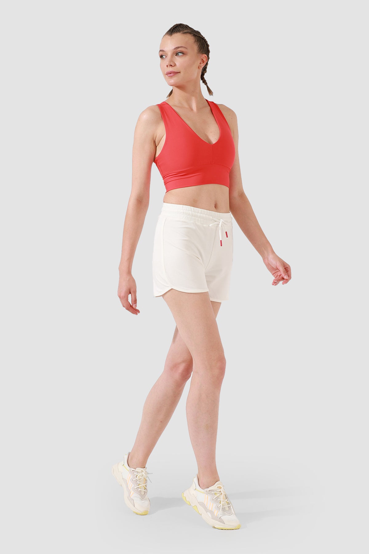 June Krem Spor Şort
