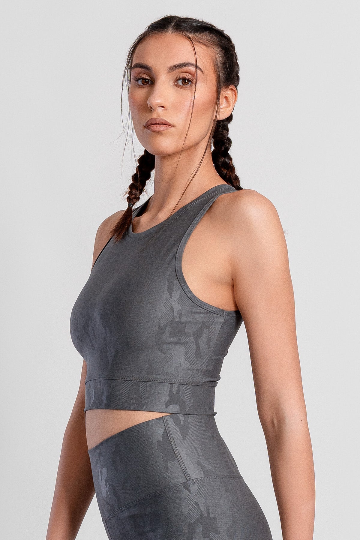 Khaite Kamuflaj Füme Spor Bra