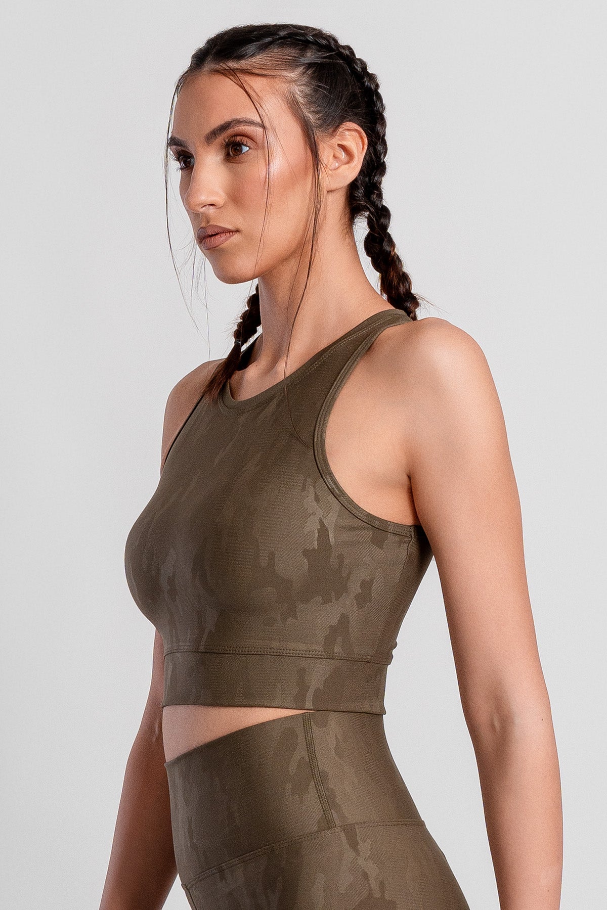Khaite Kamuflaj Haki Spor Bra