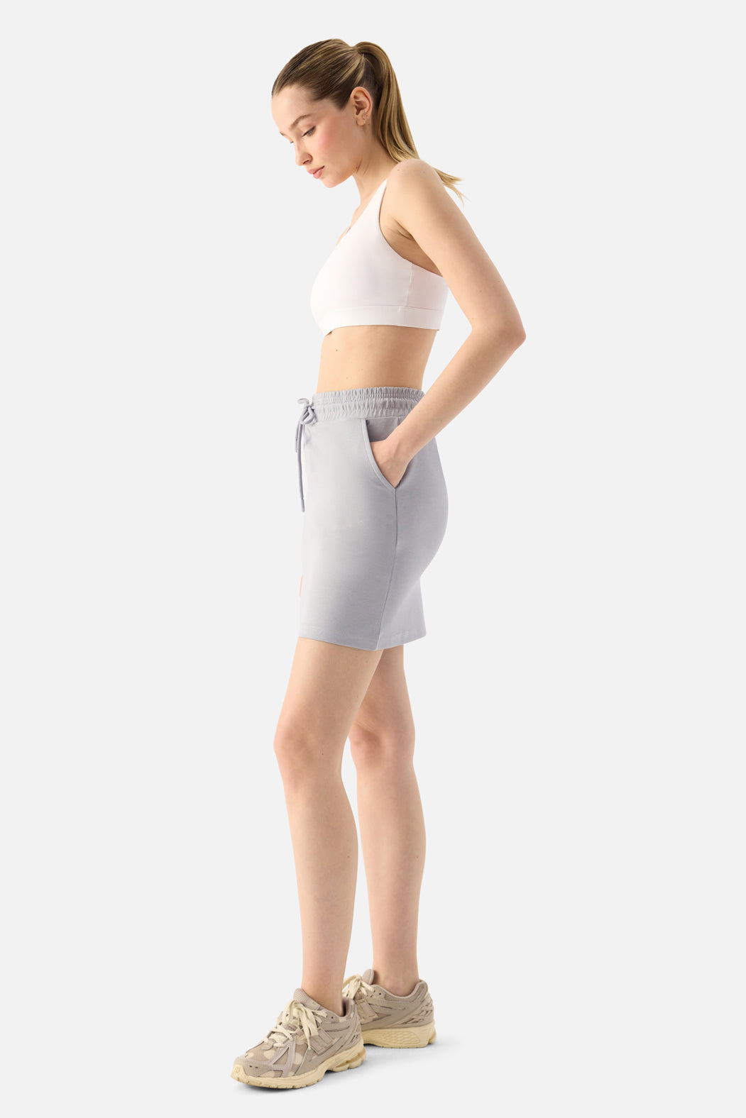 Lara Sokak Stili Gri Etek