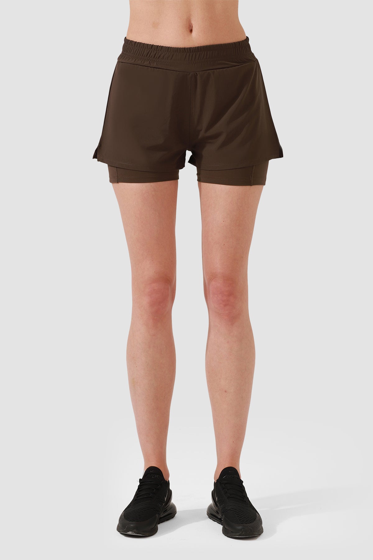 Lille Acı Kahve Kısa Spor Tayt