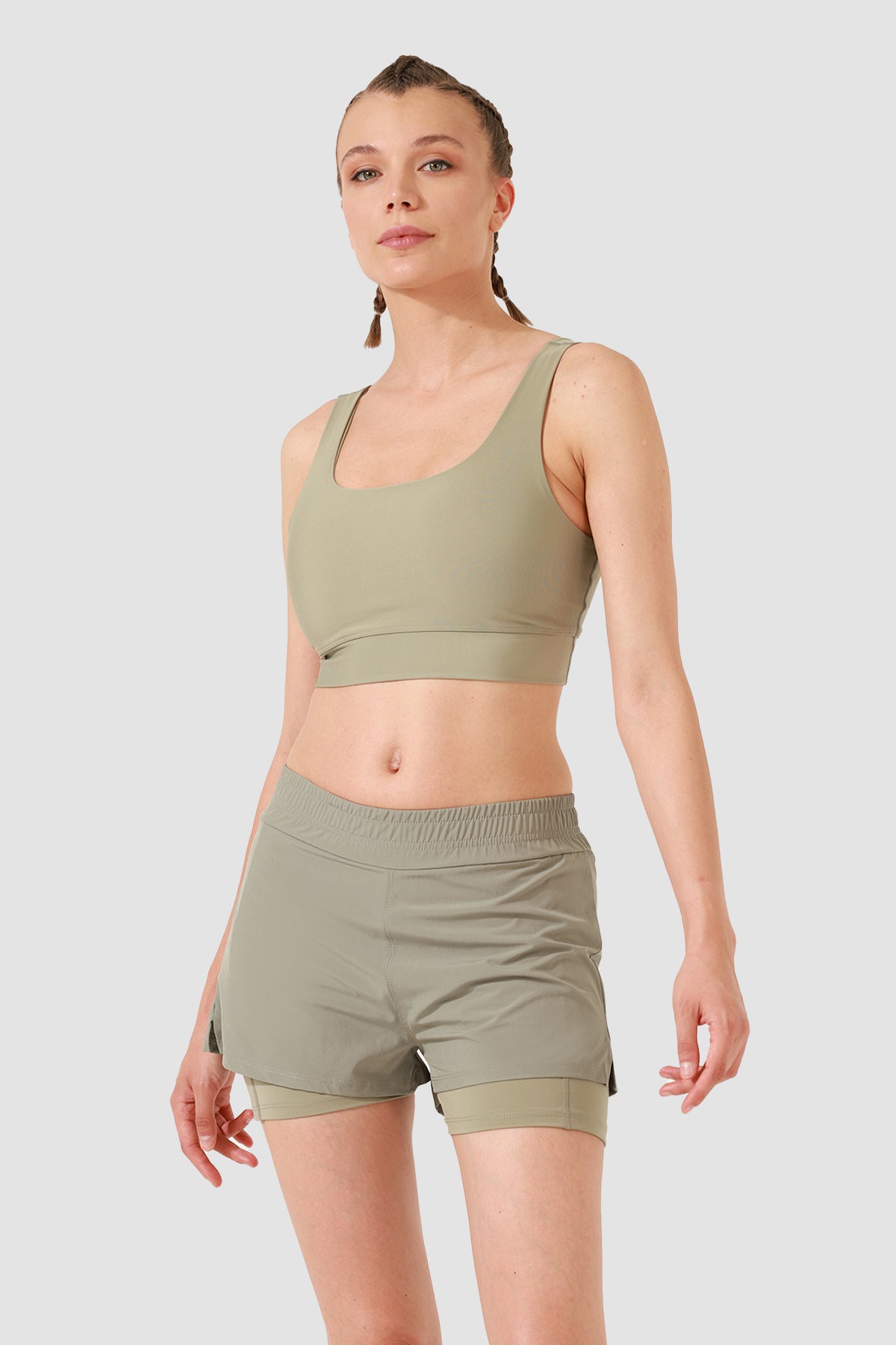 Lille Açık Yeşil Kısa Spor Tayt