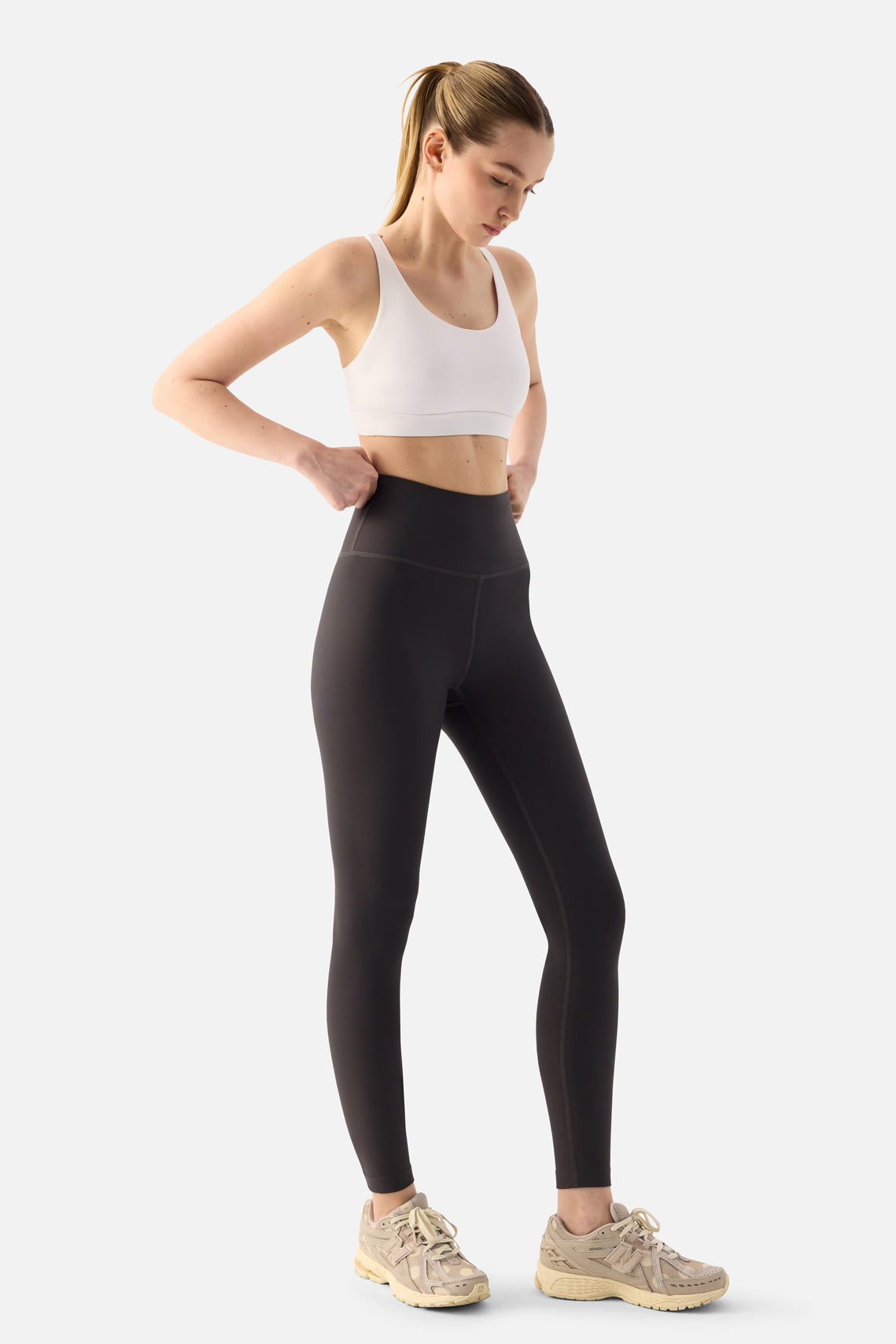 Liora Yüksek Bel Yumuşak 7/8 Füme Spor Tayt