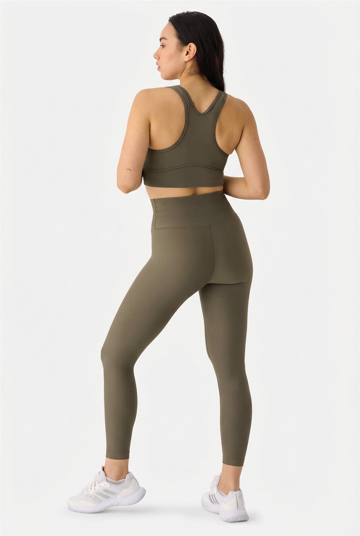 Liora Yumuşak Kumaş 7/8 Haki Spor Tayt