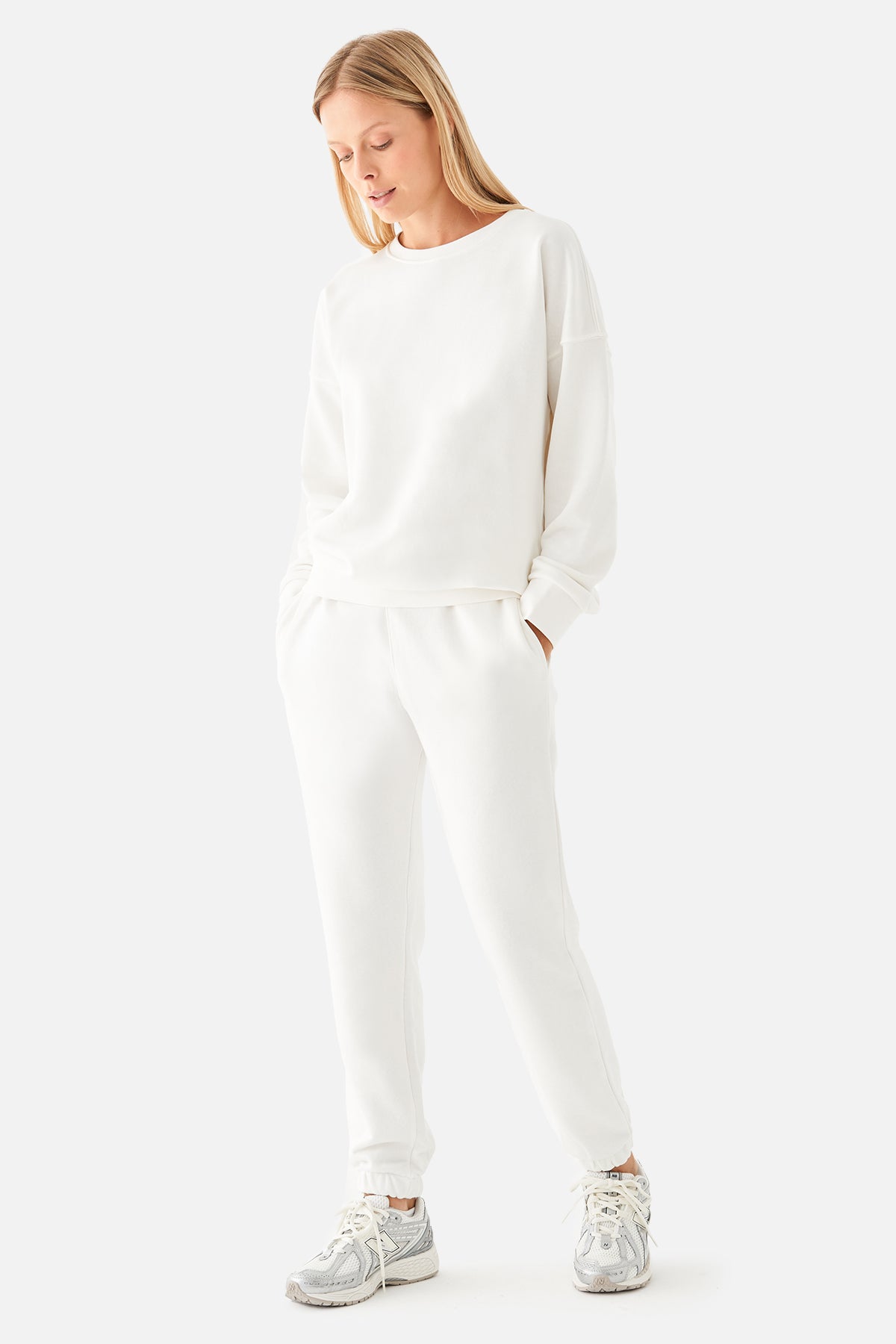 Mia Oversize Krem Jogger Eşofman Altı