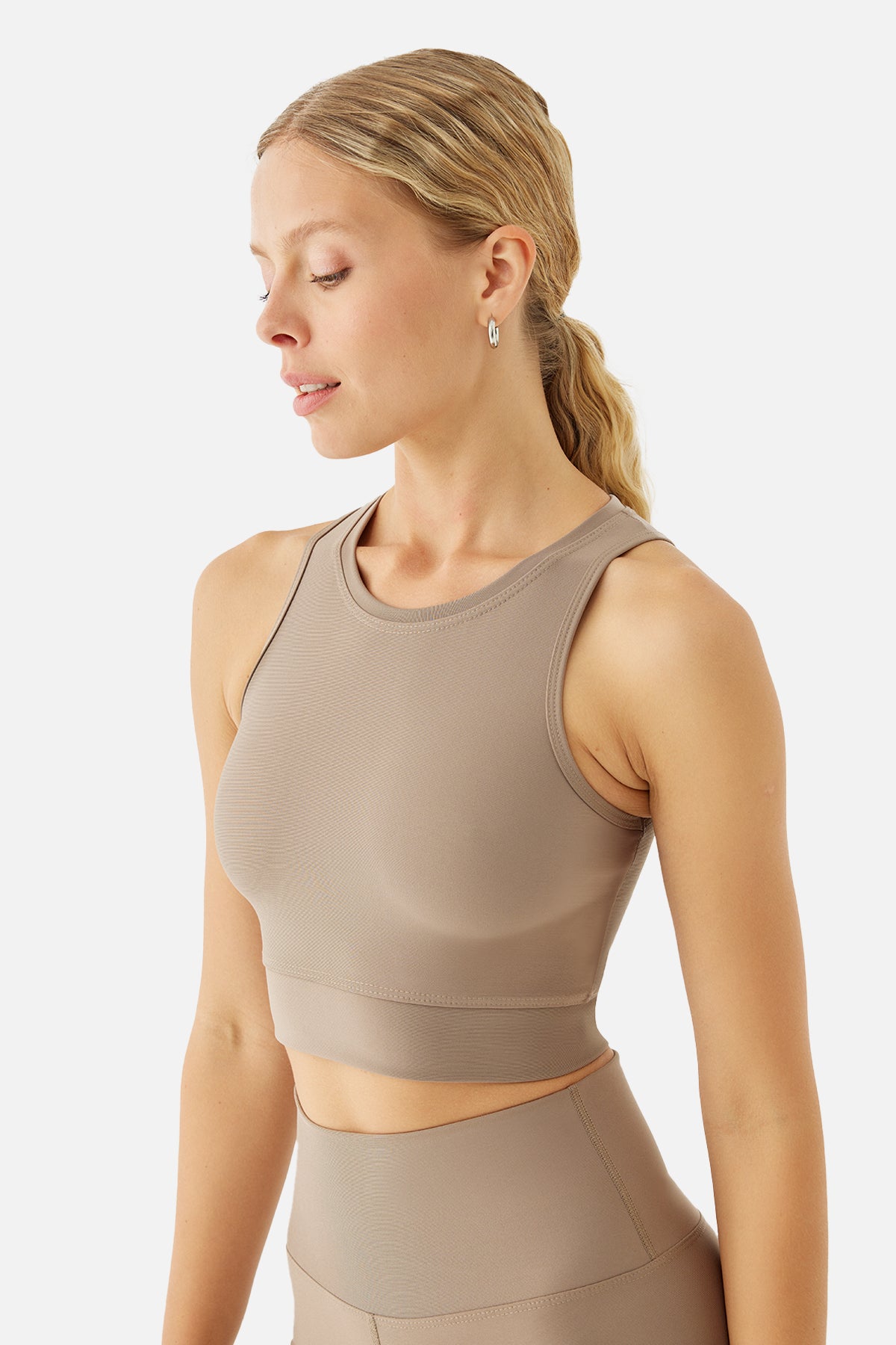 Olivia Taş Rengi Spor Crop