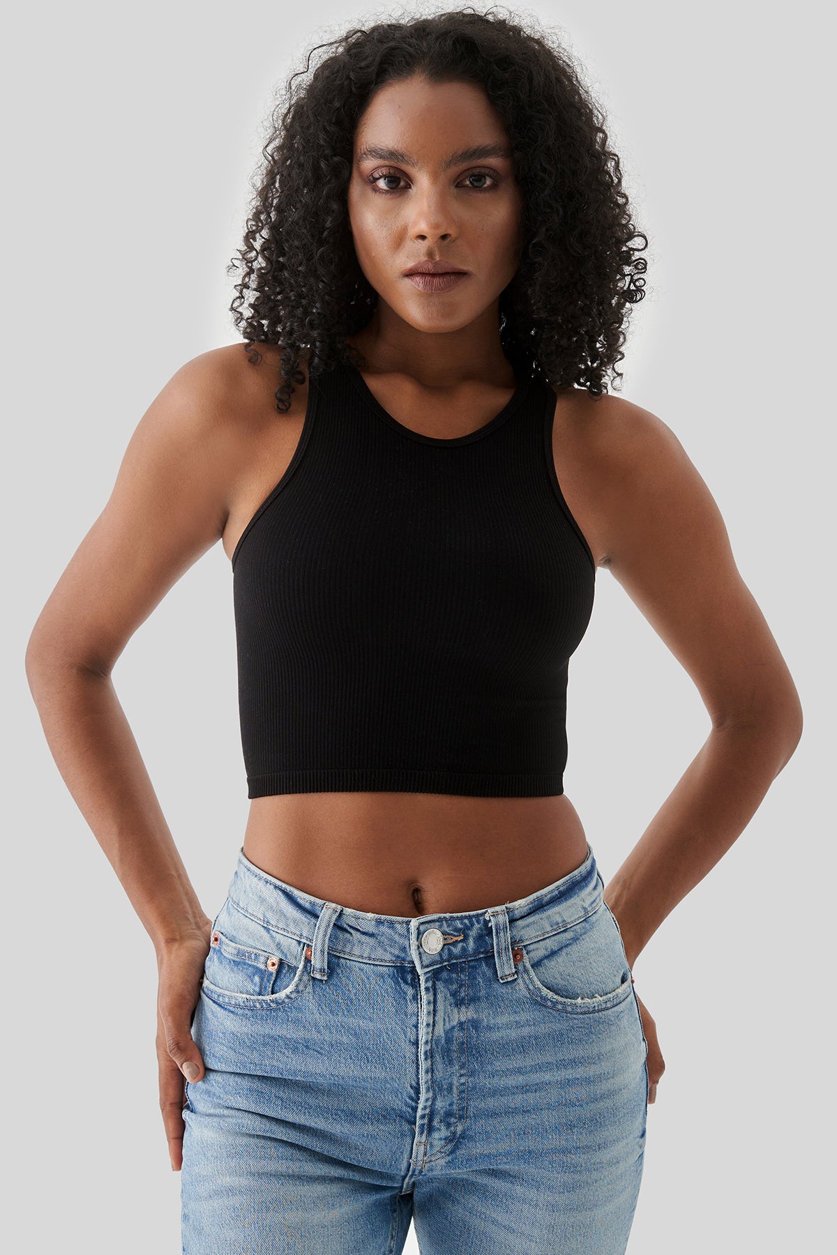 Polly Kolsuz Fitilli Siyah Top