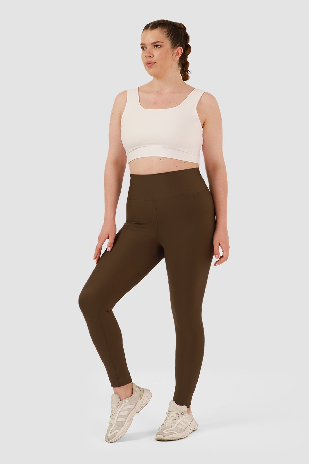 Popi Büyük Beden Acı Kahve Spor Tayt