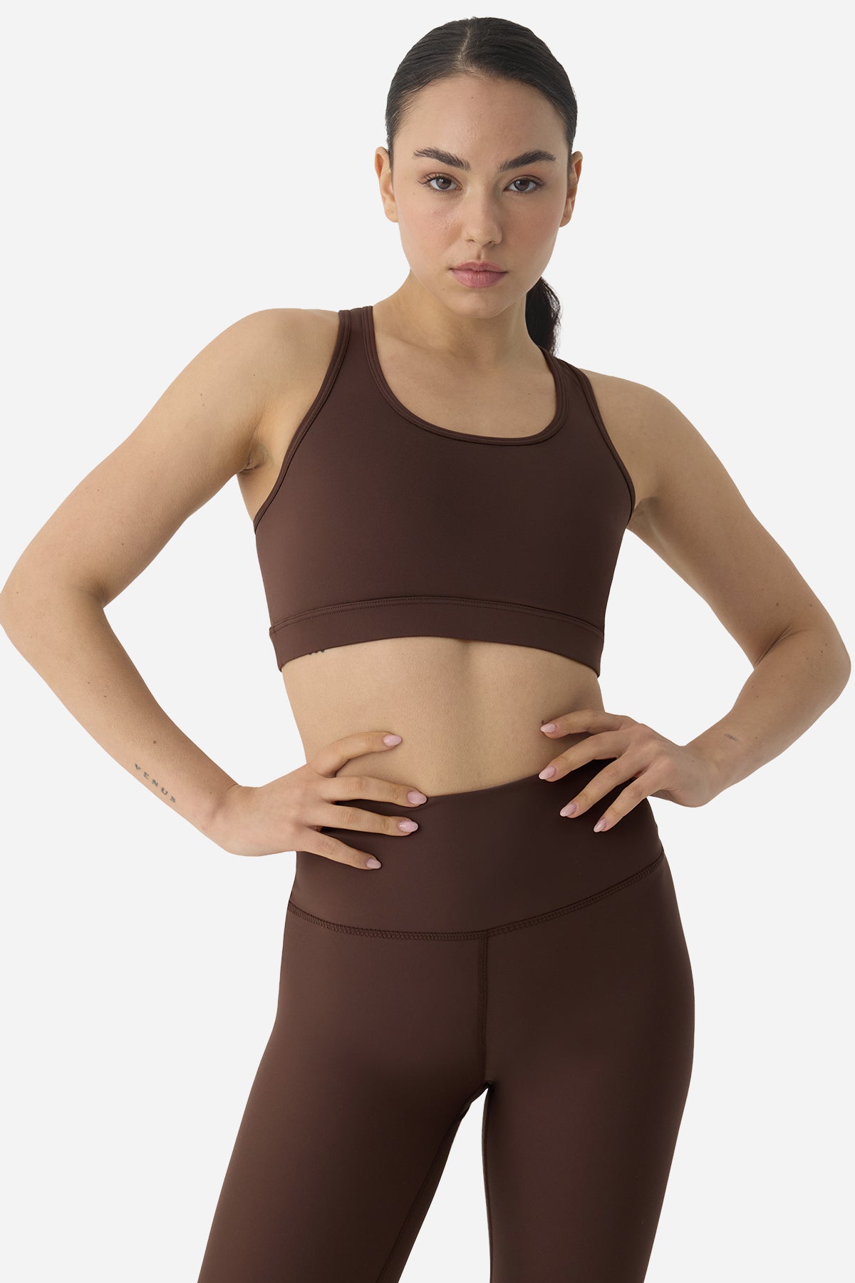 Superstacy Raina Çapraz Askılı Yüksek Destekli Acı Kahve Spor Bra