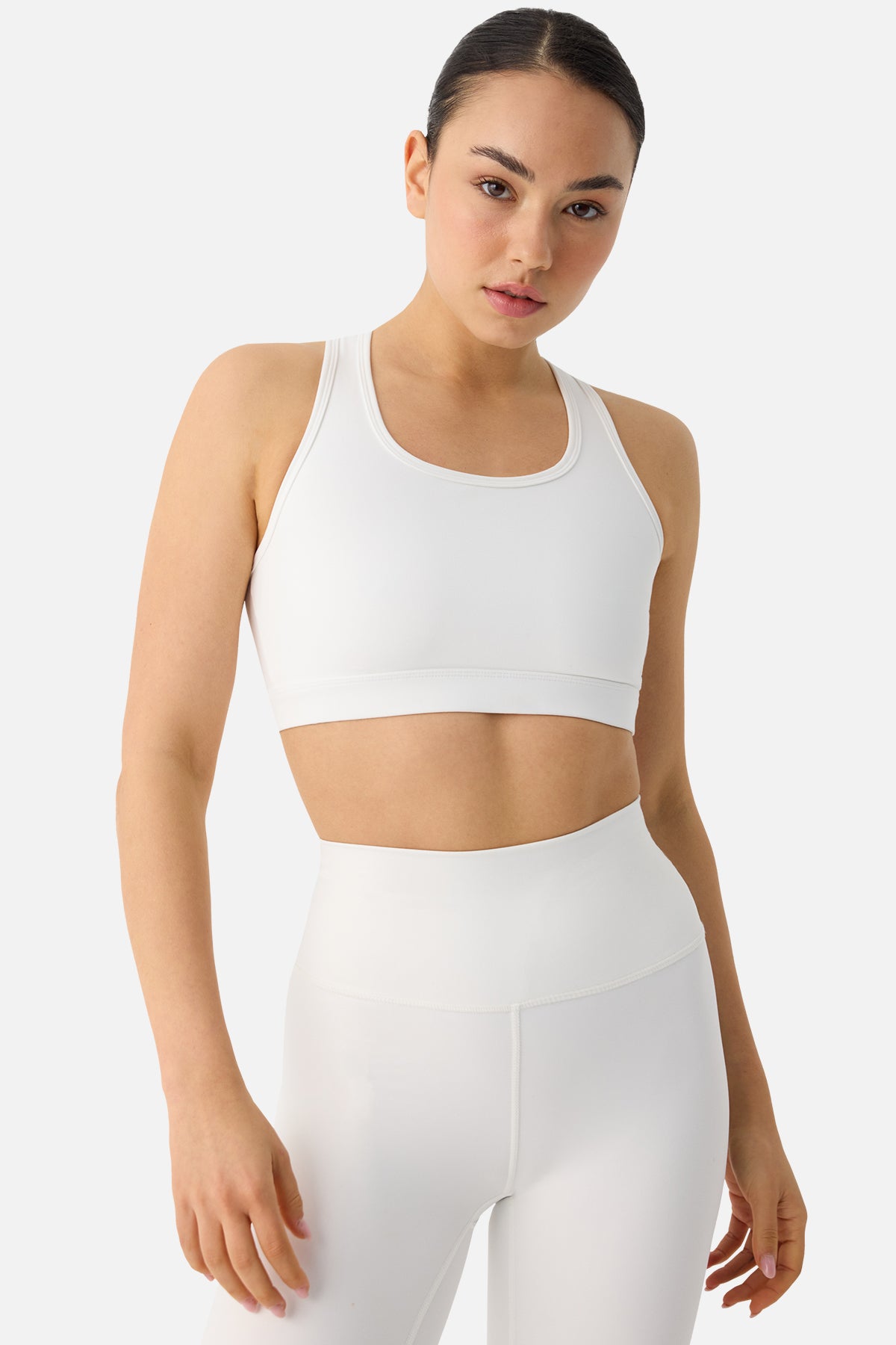 Superstacy Raina Çapraz Askılı Yüksek Destekli Ekru Spor Bra