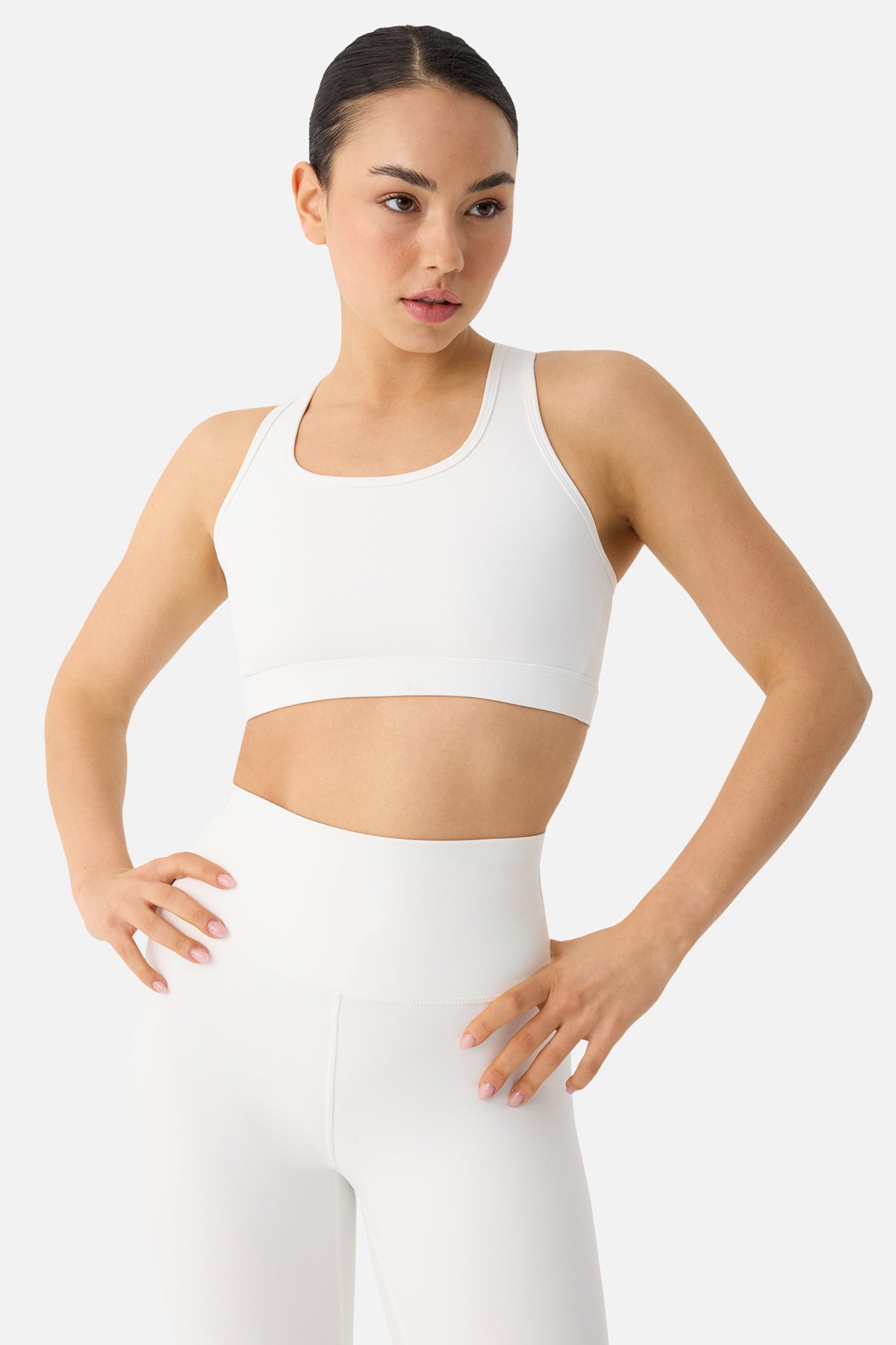 Superstacy Raina Çapraz Askılı Yüksek Destekli Ekru Spor Bra