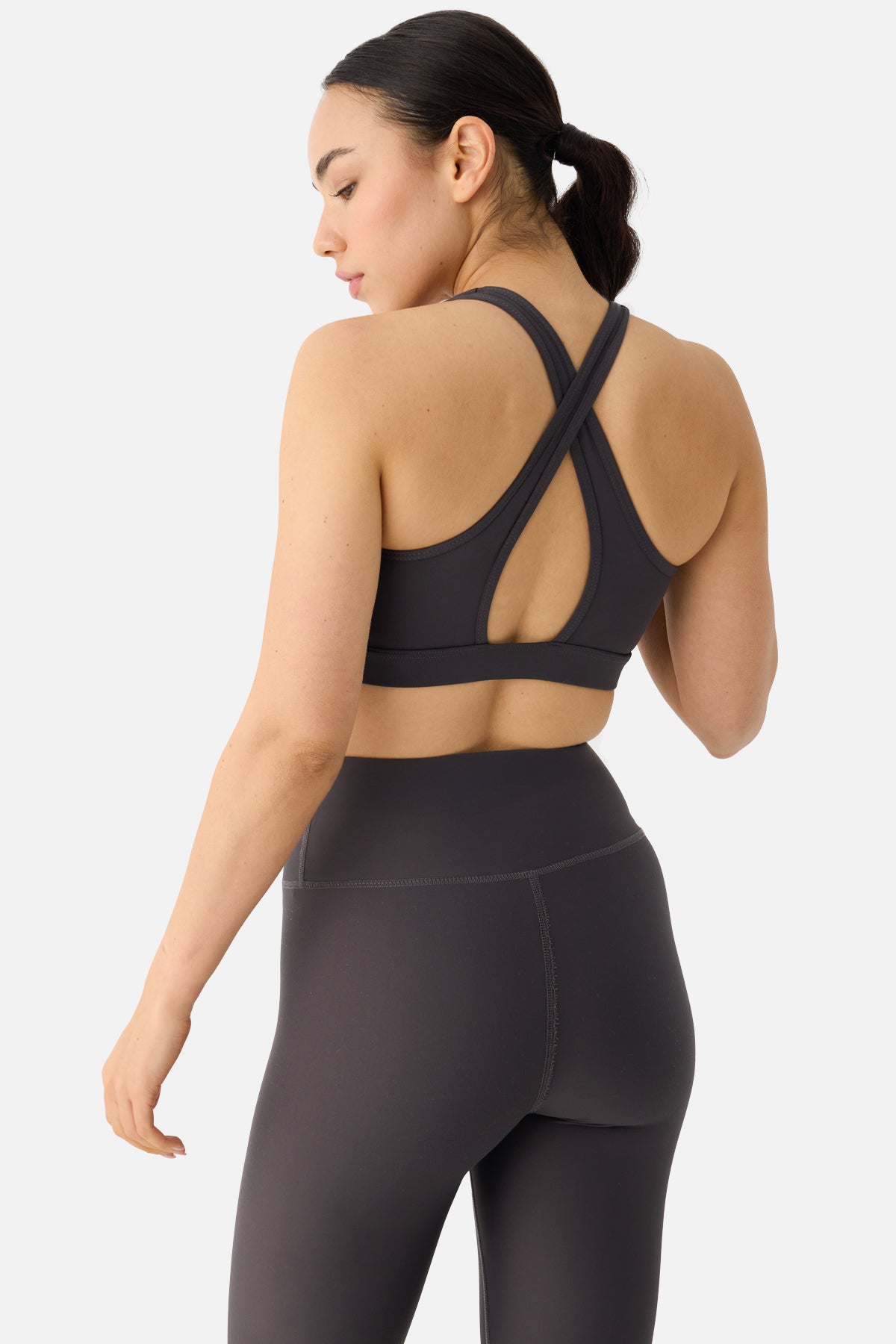 Superstacy Raina Çapraz Askılı Yüksek Destekli Füme Spor Bra