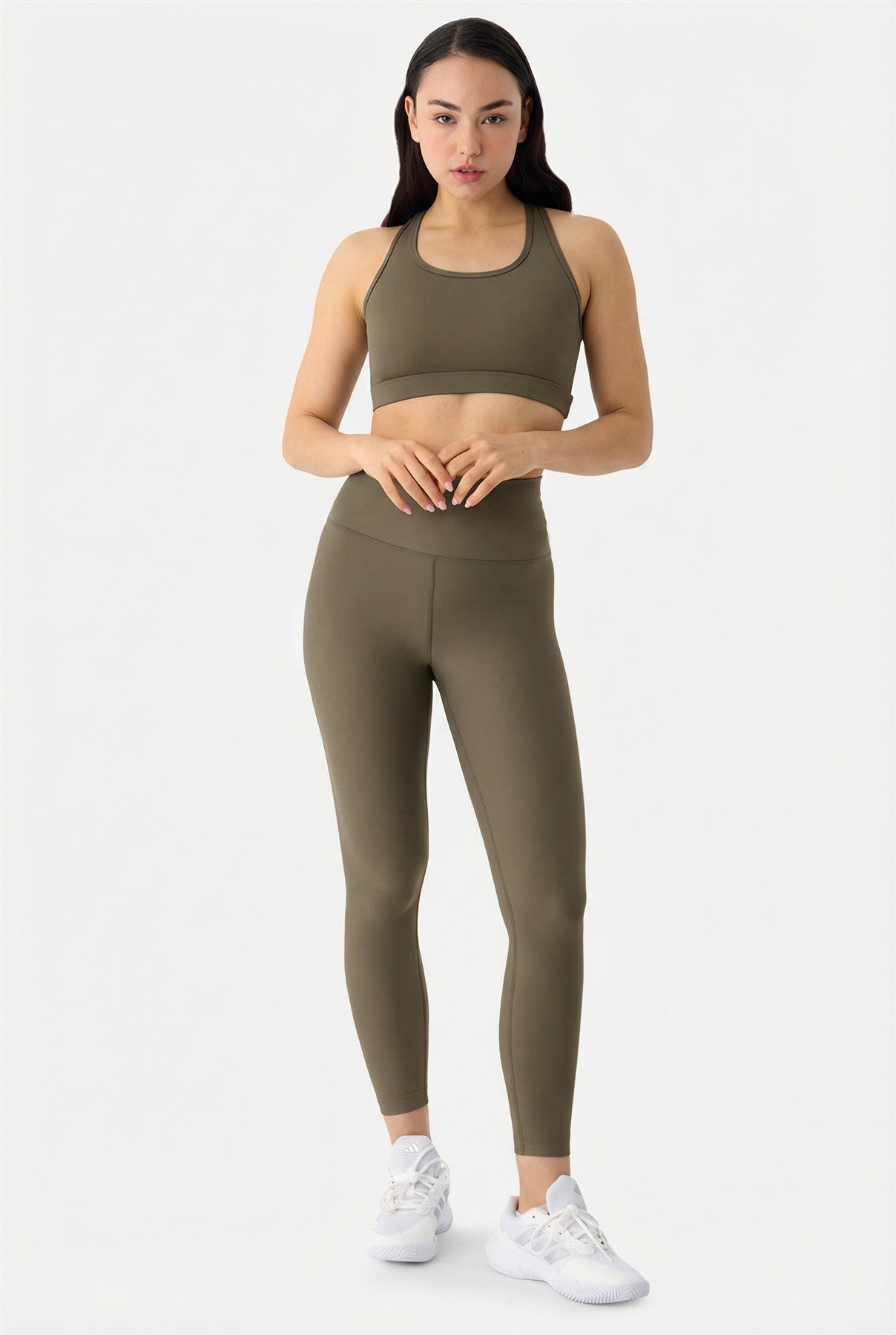 Superstacy Raina Çapraz Askılı Yüksek Destekli Haki Spor Bra