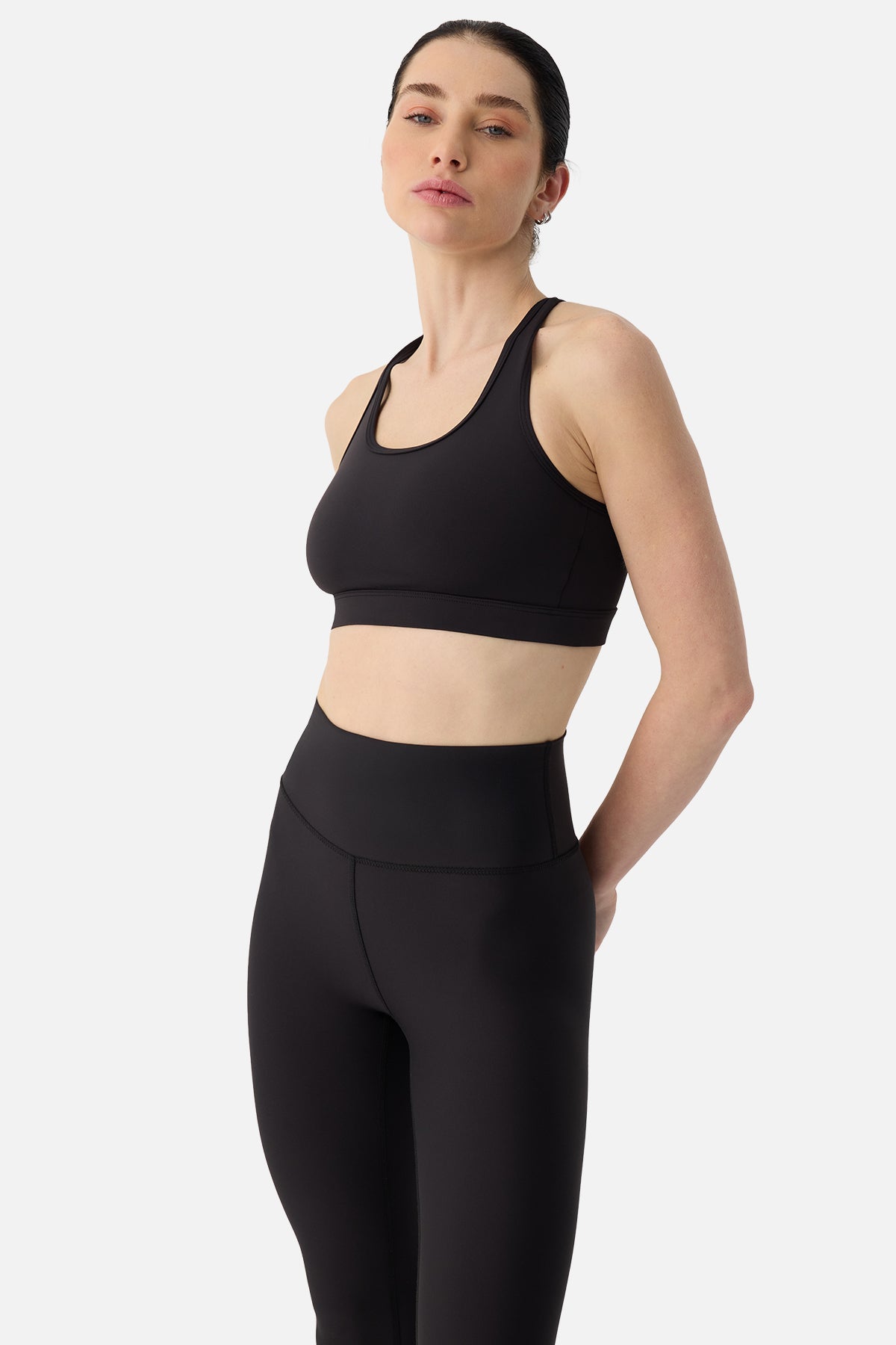 Superstacy Raina Çapraz Askılı Yüksek Destekli Siyah Spor Bra