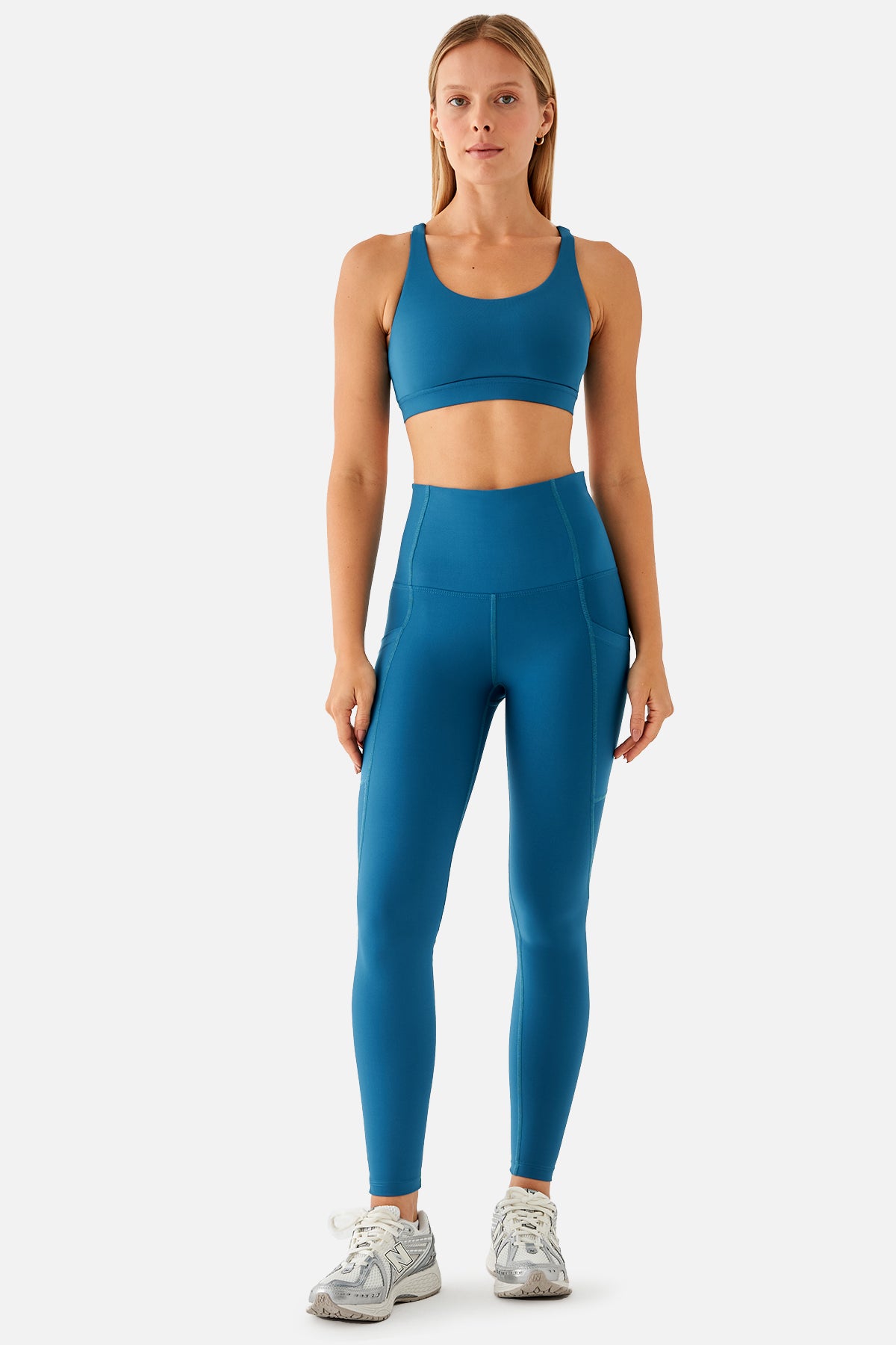 Stella Yüksek Bel Cepli Toparlayıcı Marine Spor Tayt