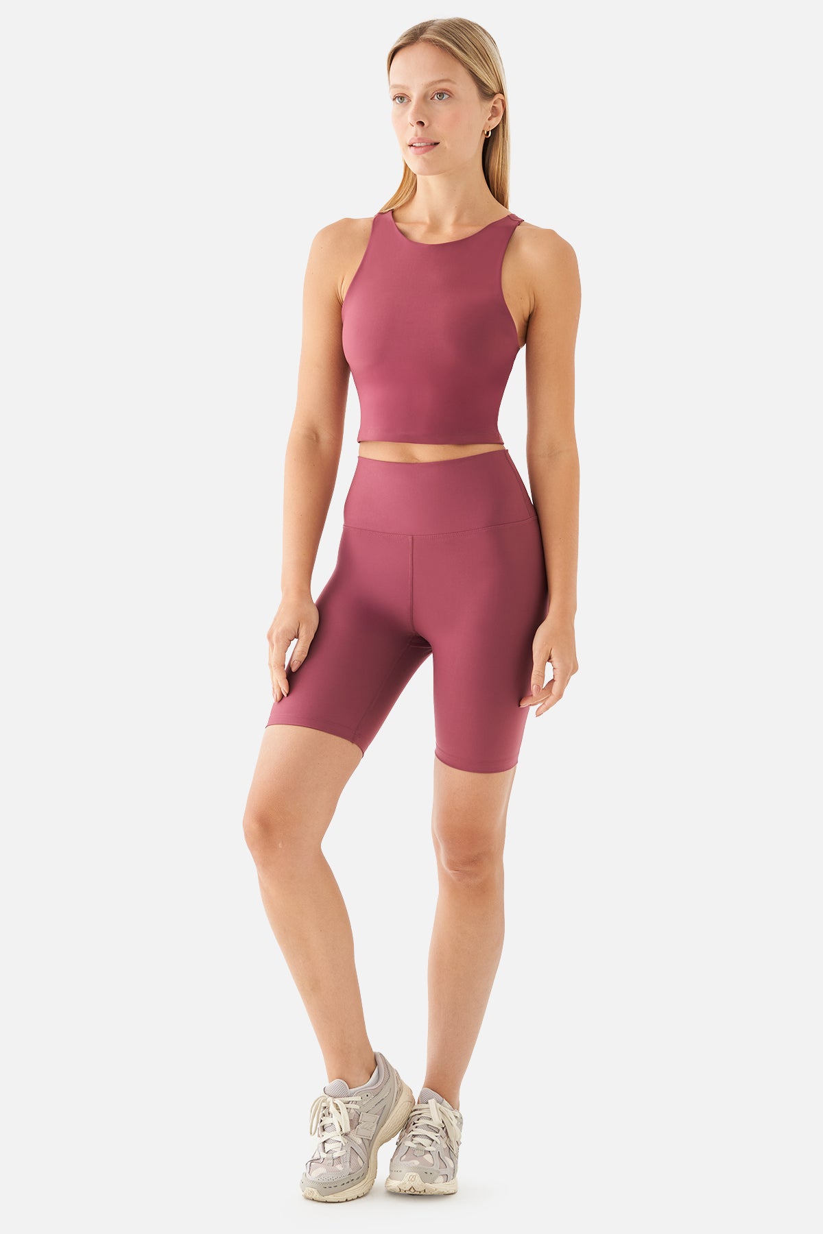 Violet Biker Gül Kurusu Spor Tayt