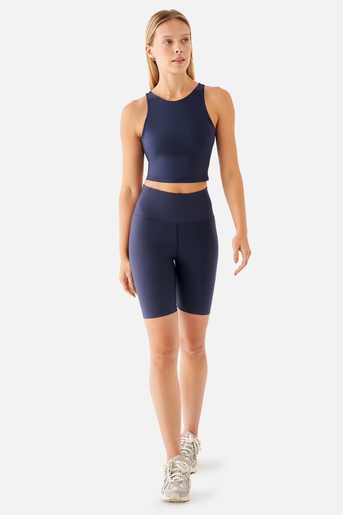 Violet Biker Lacivert Spor Tayt