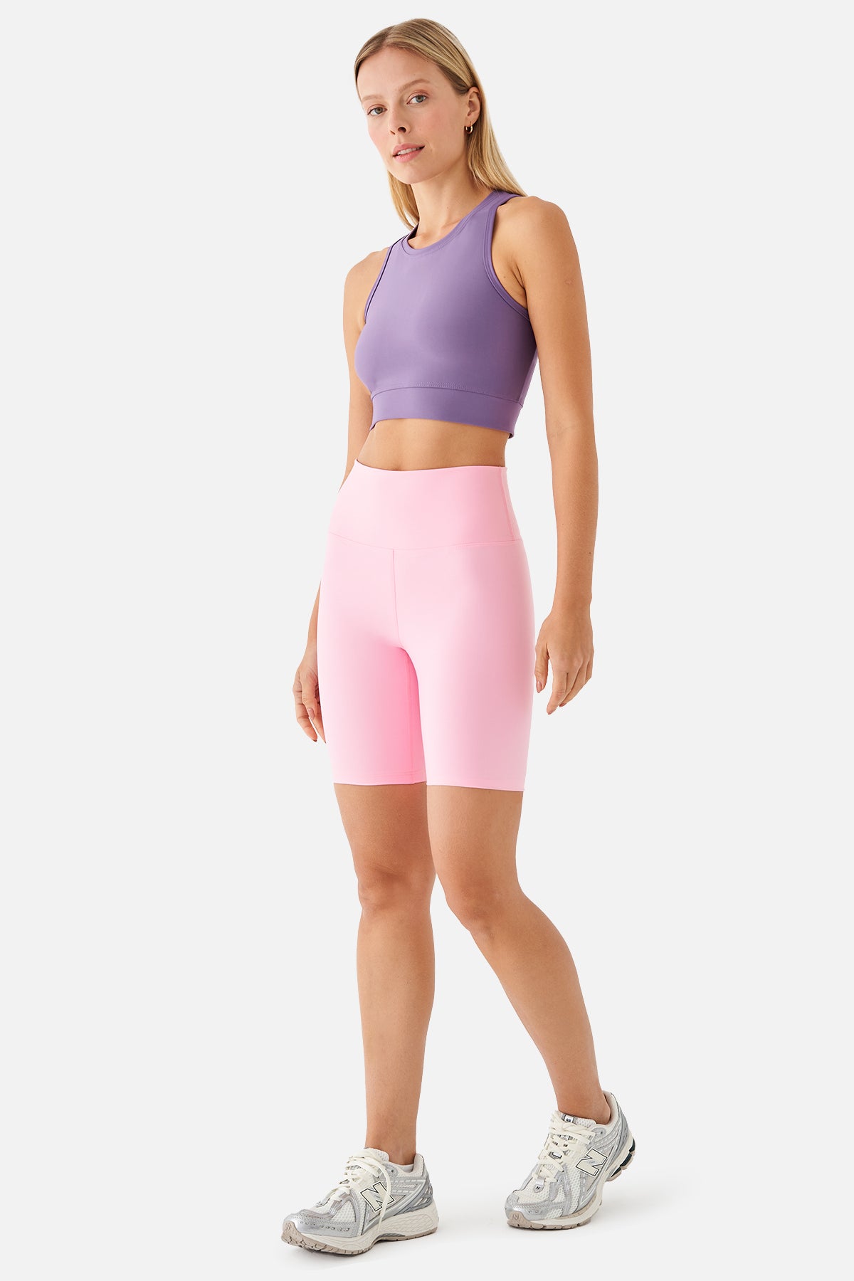 Violet Biker Pembe Spor Tayt