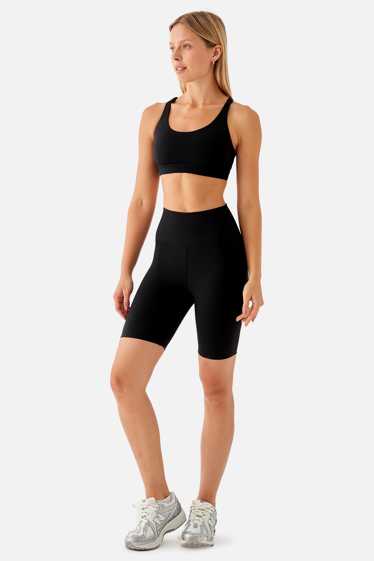 Violet Biker Siyah Spor Tayt