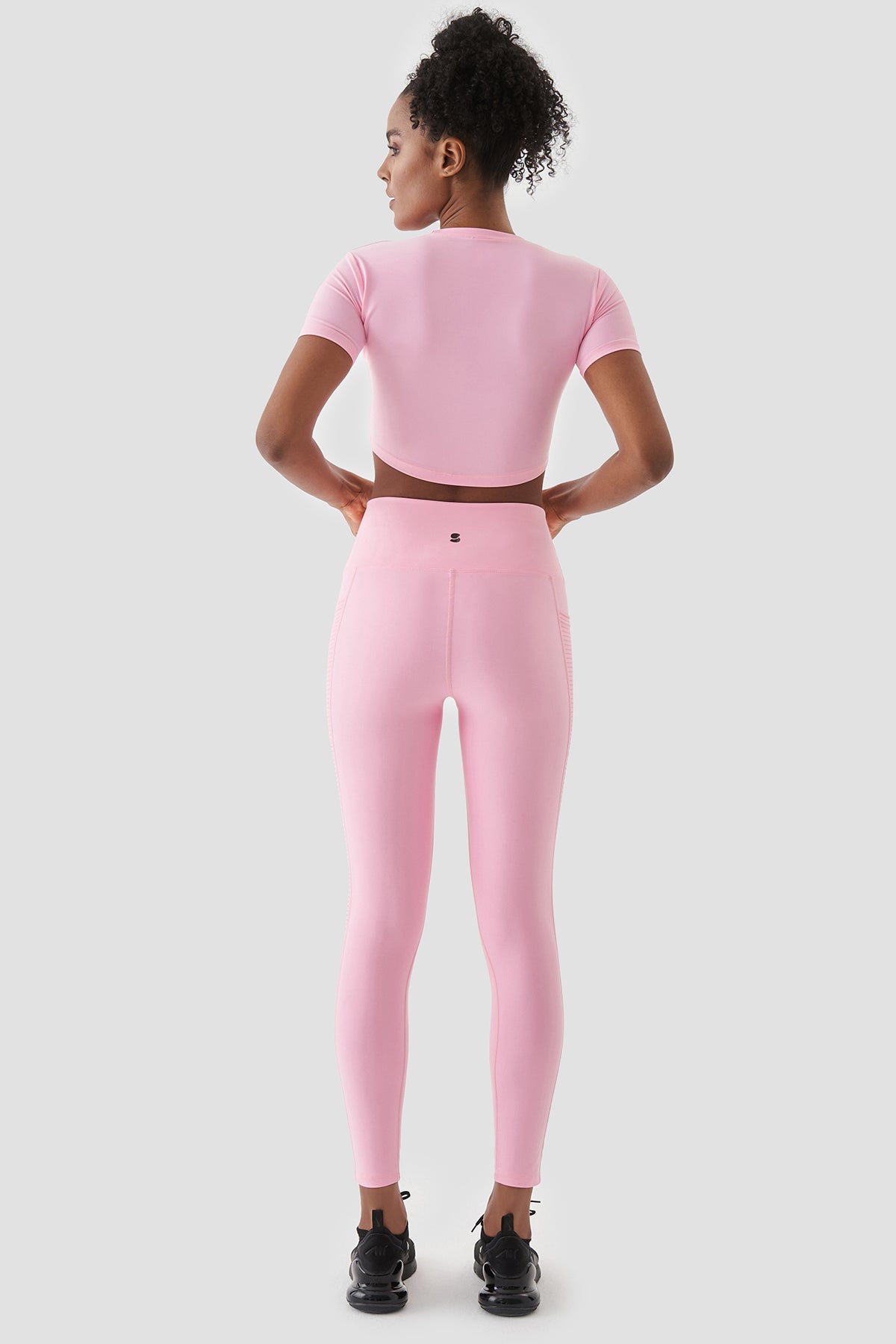 Wawel File Cep Detaylı Pembe Spor Tayt