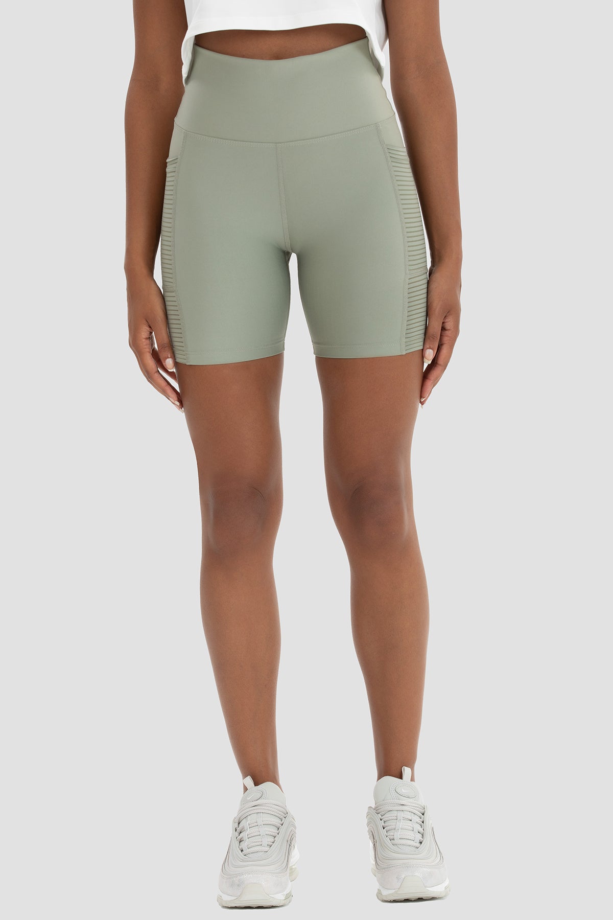 Wawel File Detaylı Açık Yeşil Bisiklet Şortu