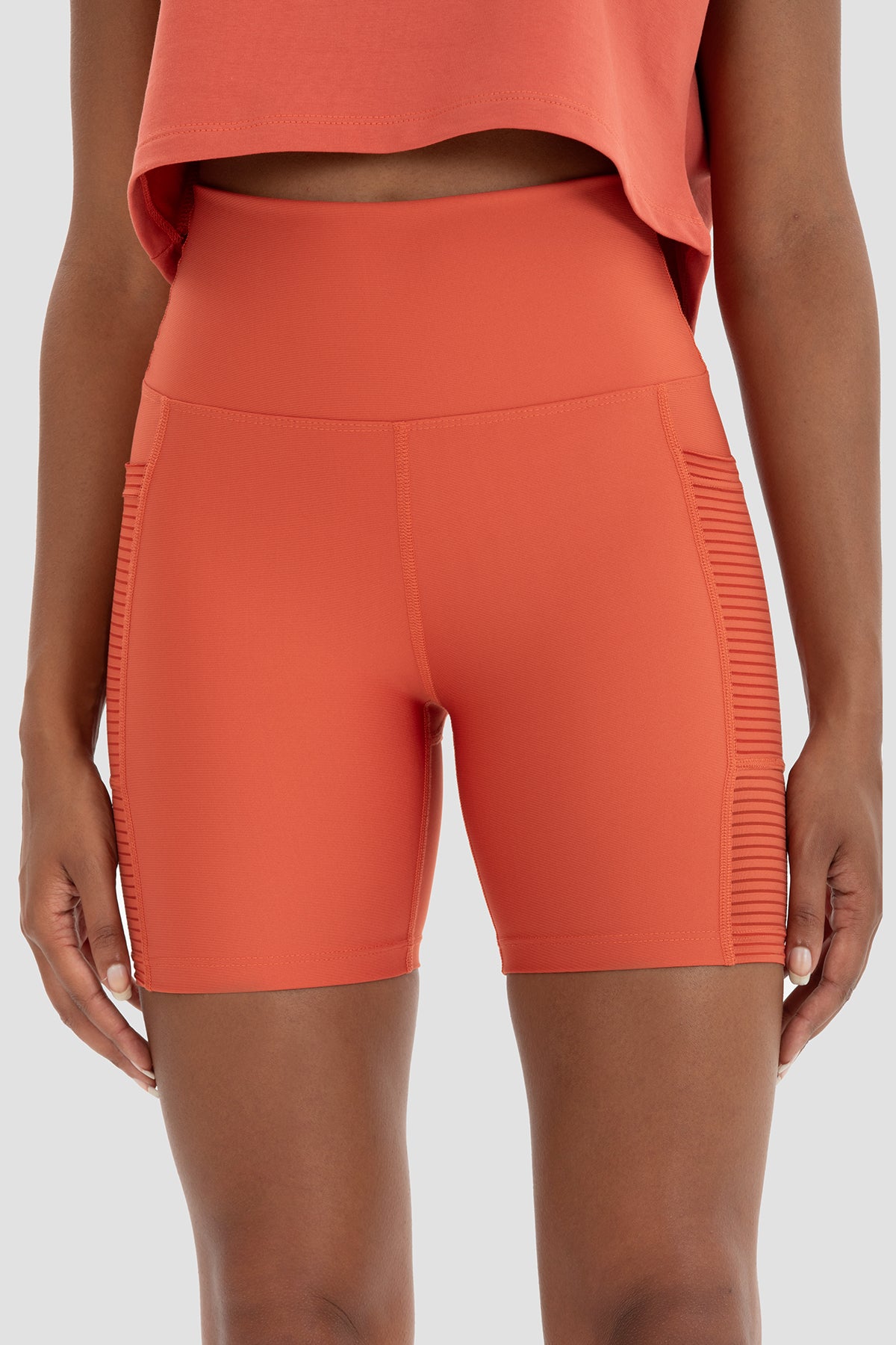 Wawel File Detaylı Kiremit Bisiklet Şortu