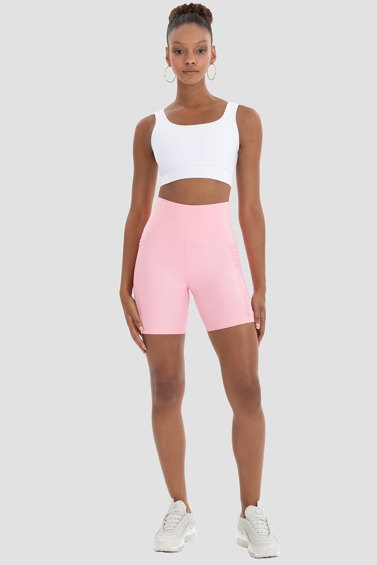 Wawel File Detaylı Pembe Bisiklet Şortu