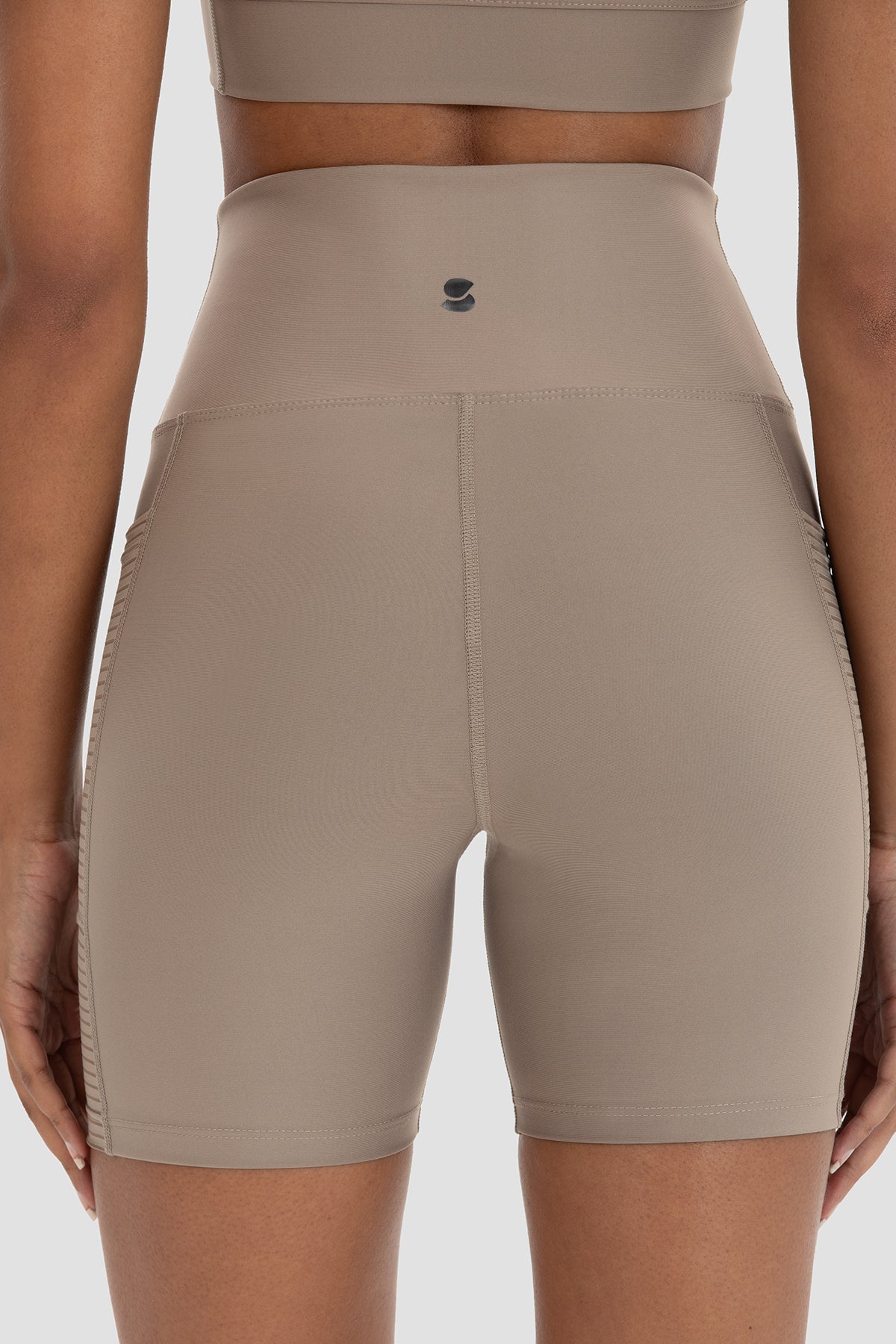 Wawel File Detaylı Taş Rengi Bisiklet Şortu