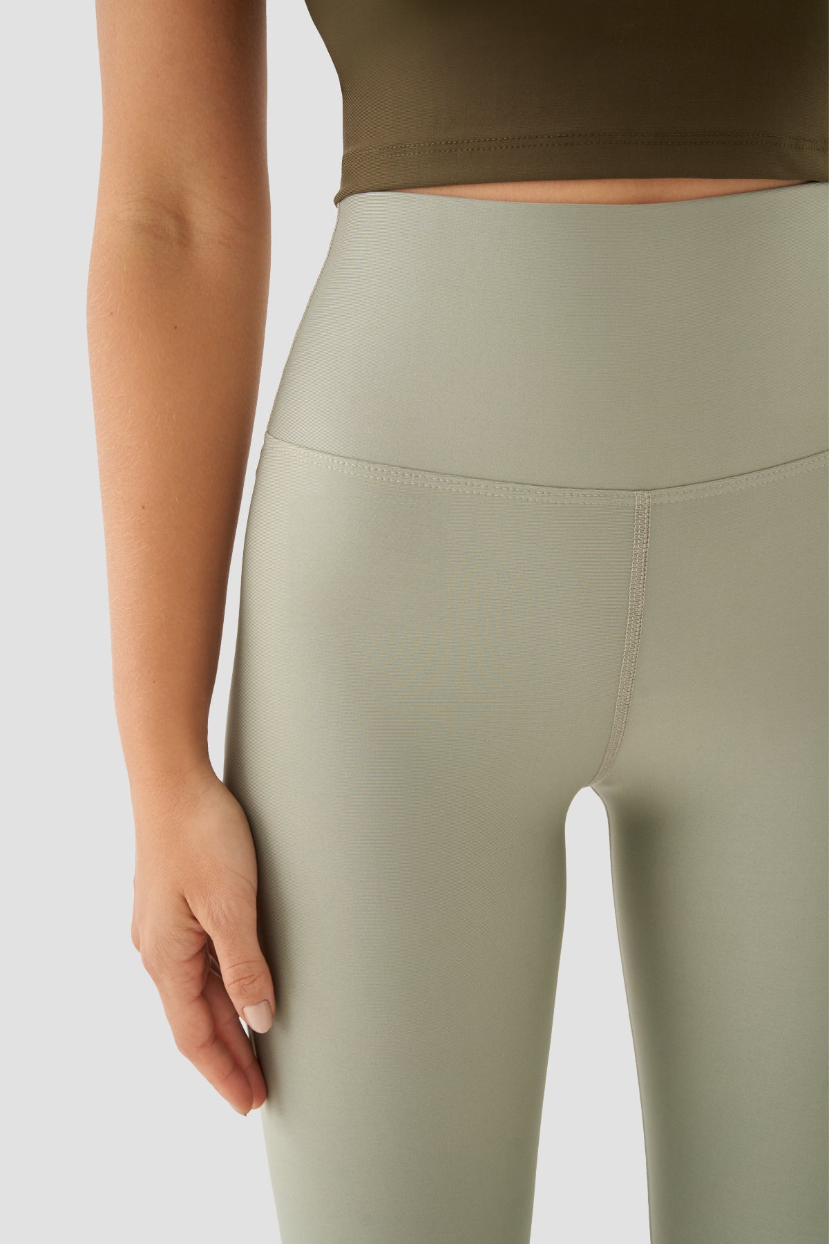 Popi Yüksek Bel Açık Yeşil Spor Tayt