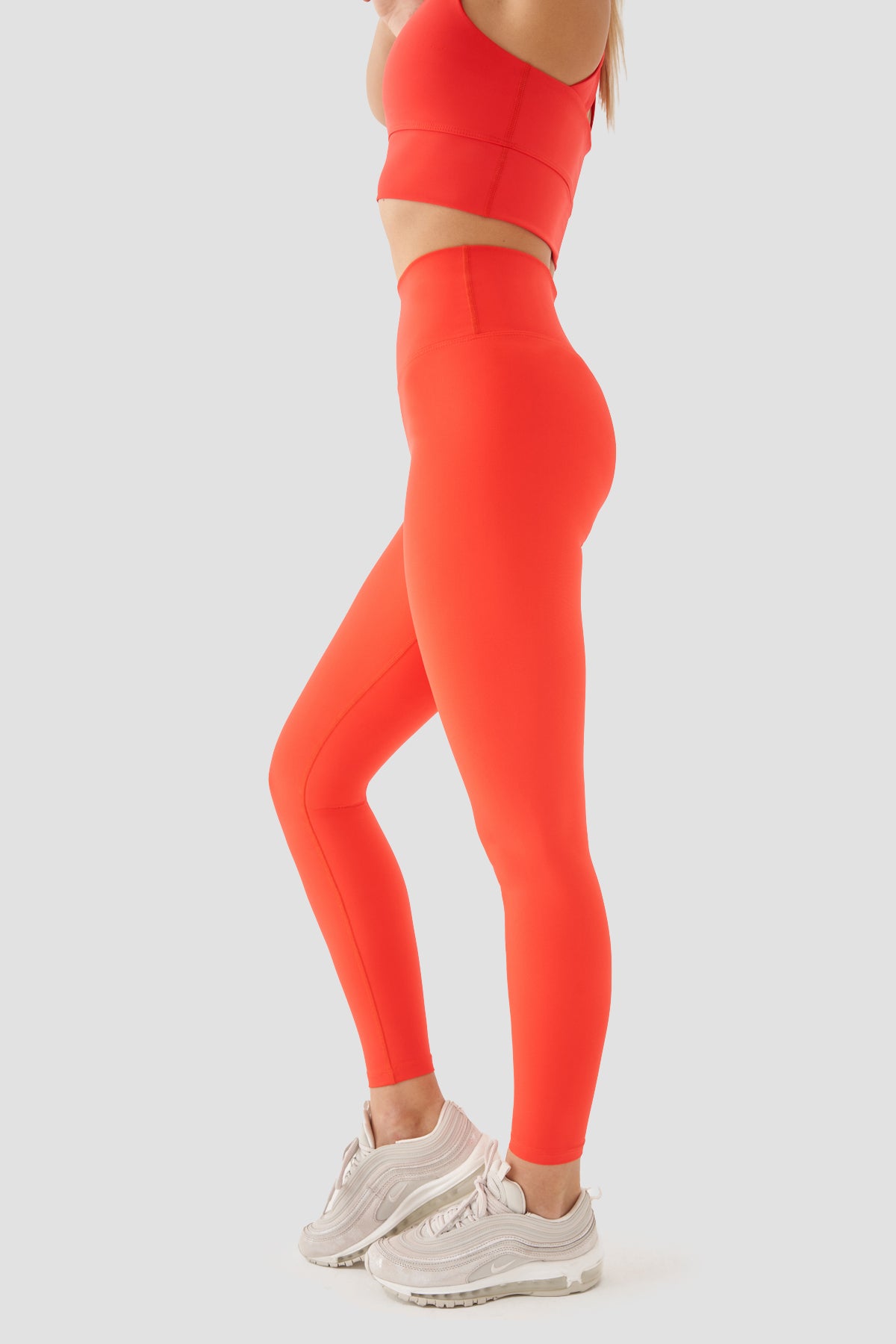 Popi Yüksek Bel Nar Çiçeği Spor Tayt