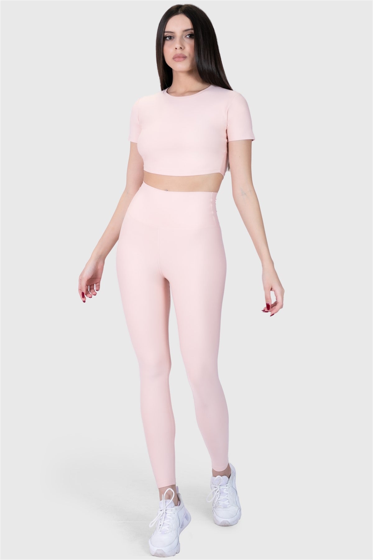 Popi Yüksek Bel Somon Spor Tayt