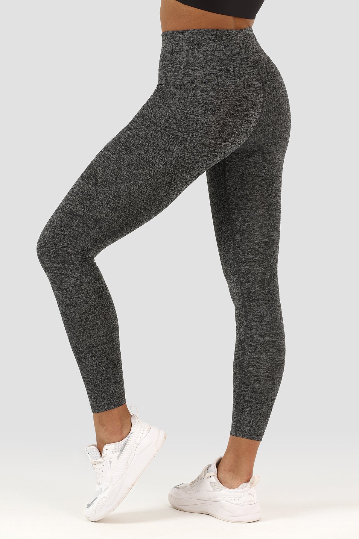 Yüksek Bel Spor Gri Tayt