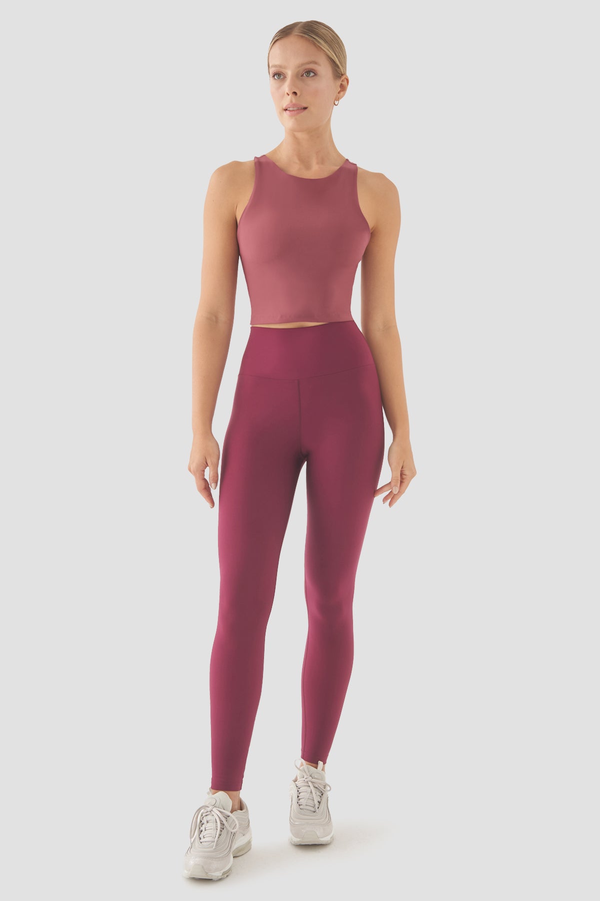 Popi Yüksek Bel Vişne Spor Tayt