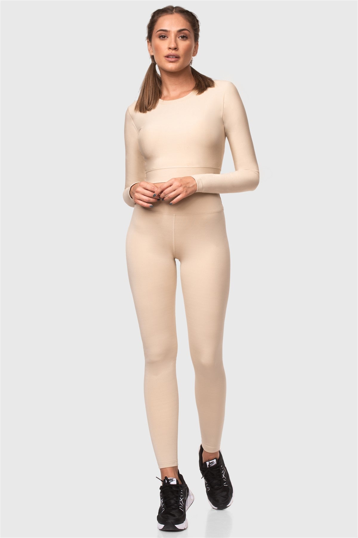 Popi Yüksek Bel Vizon Spor Tayt