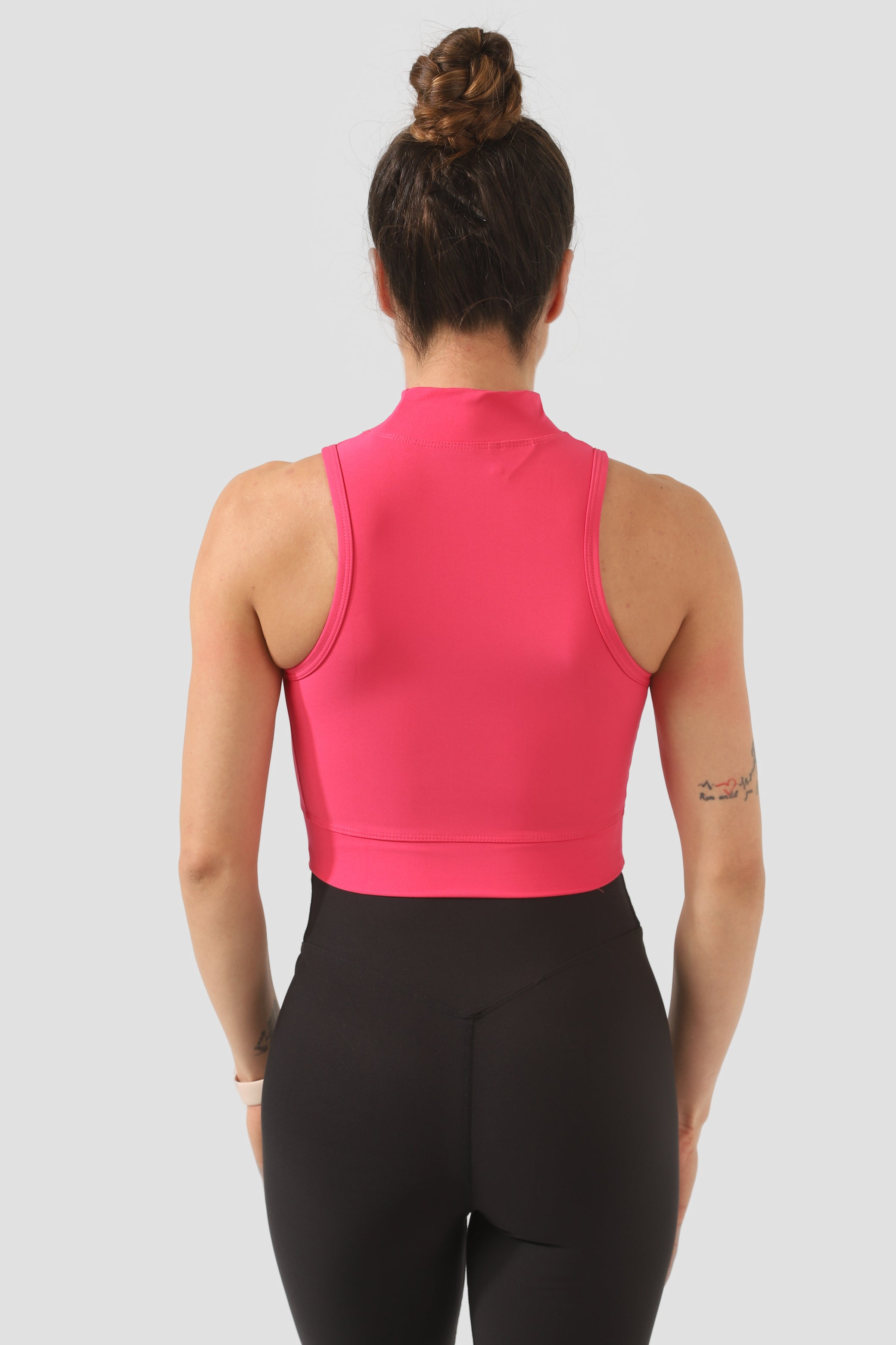 Dik Yaka Fuşya Spor Bra