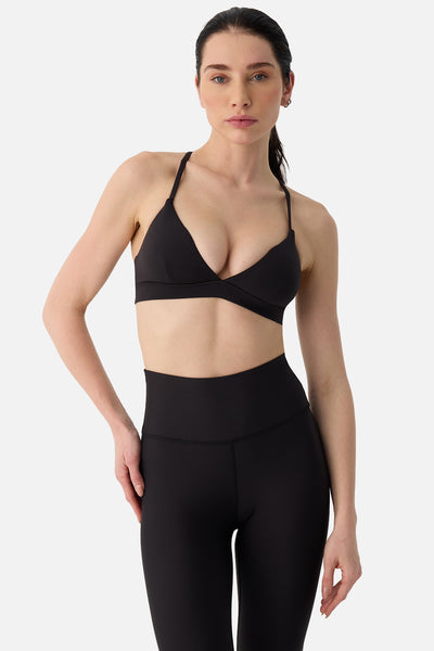 Aria Yumuşak Orta Destek Siyah Spor Bra
