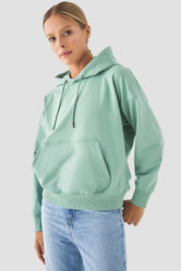 Fiona Oversize Cepli Açık Yeşil Hoodie