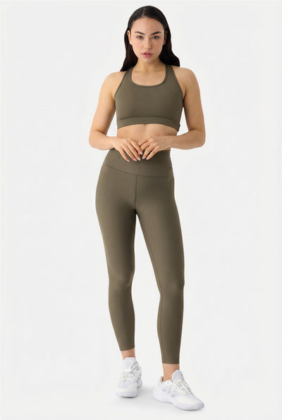 Liora Yumuşak Kumaş 7/8 Haki Spor Tayt